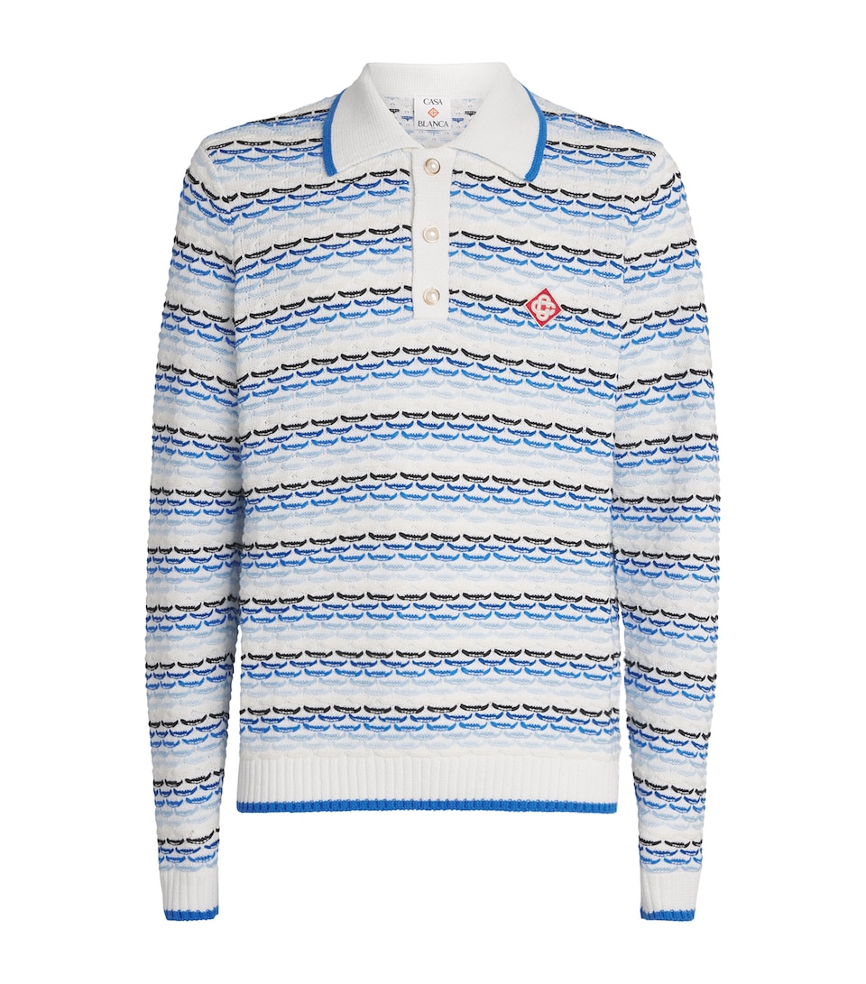 Cotton Tuck-Stitch Polo Shirt