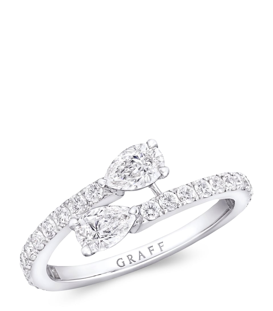 White Gold and Diamond Duet Ring