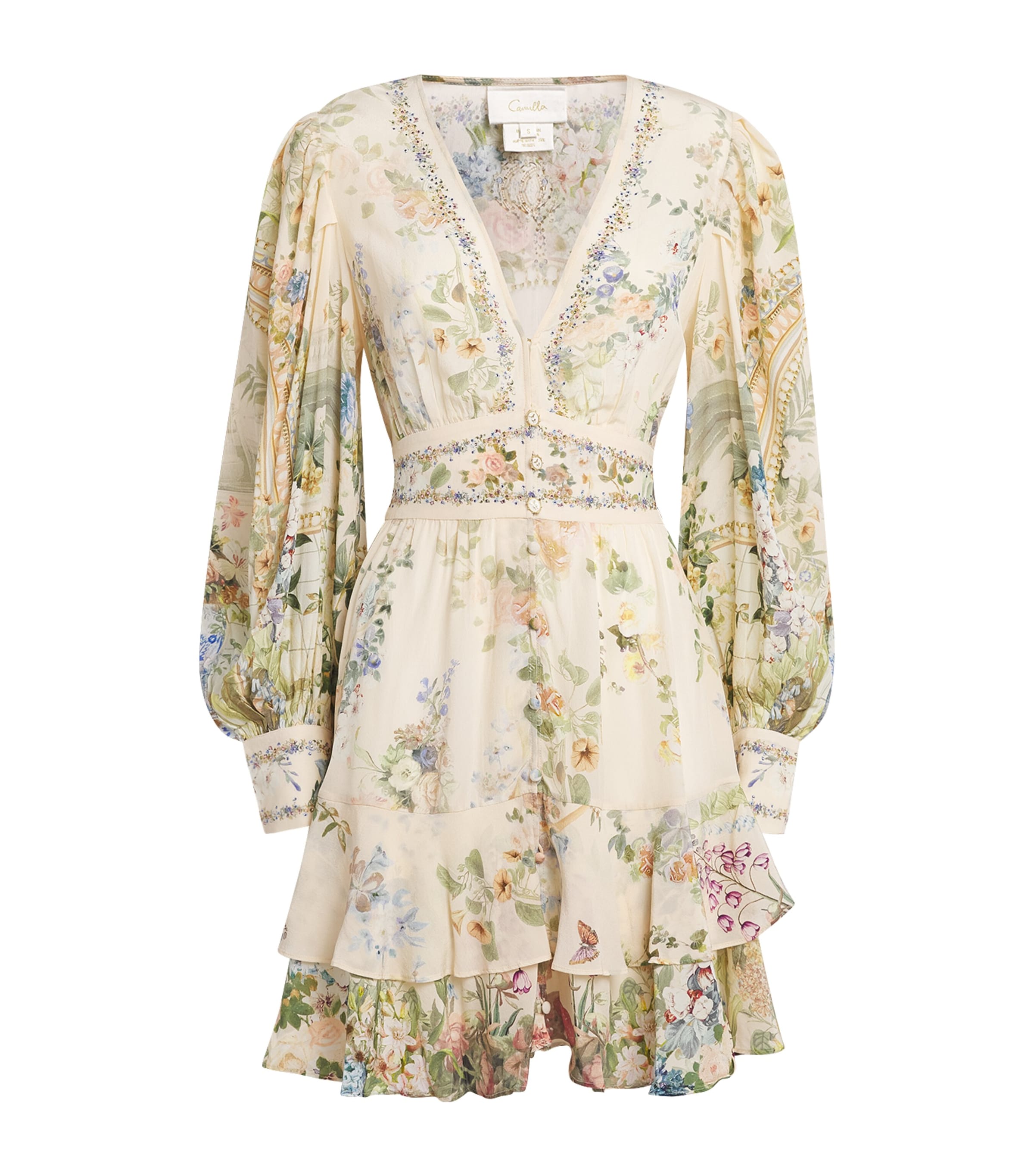 Camilla Womens Silk Midsummer Masterpiece Ruffle Mini Dress Midsummer Msterpiece
