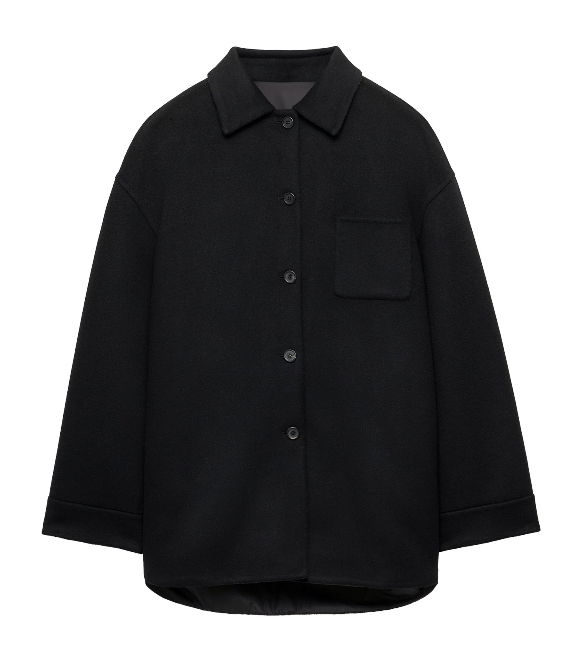 Prada Womens Wool-Cashmere and Re-Nylon Reversible Jacket Brown