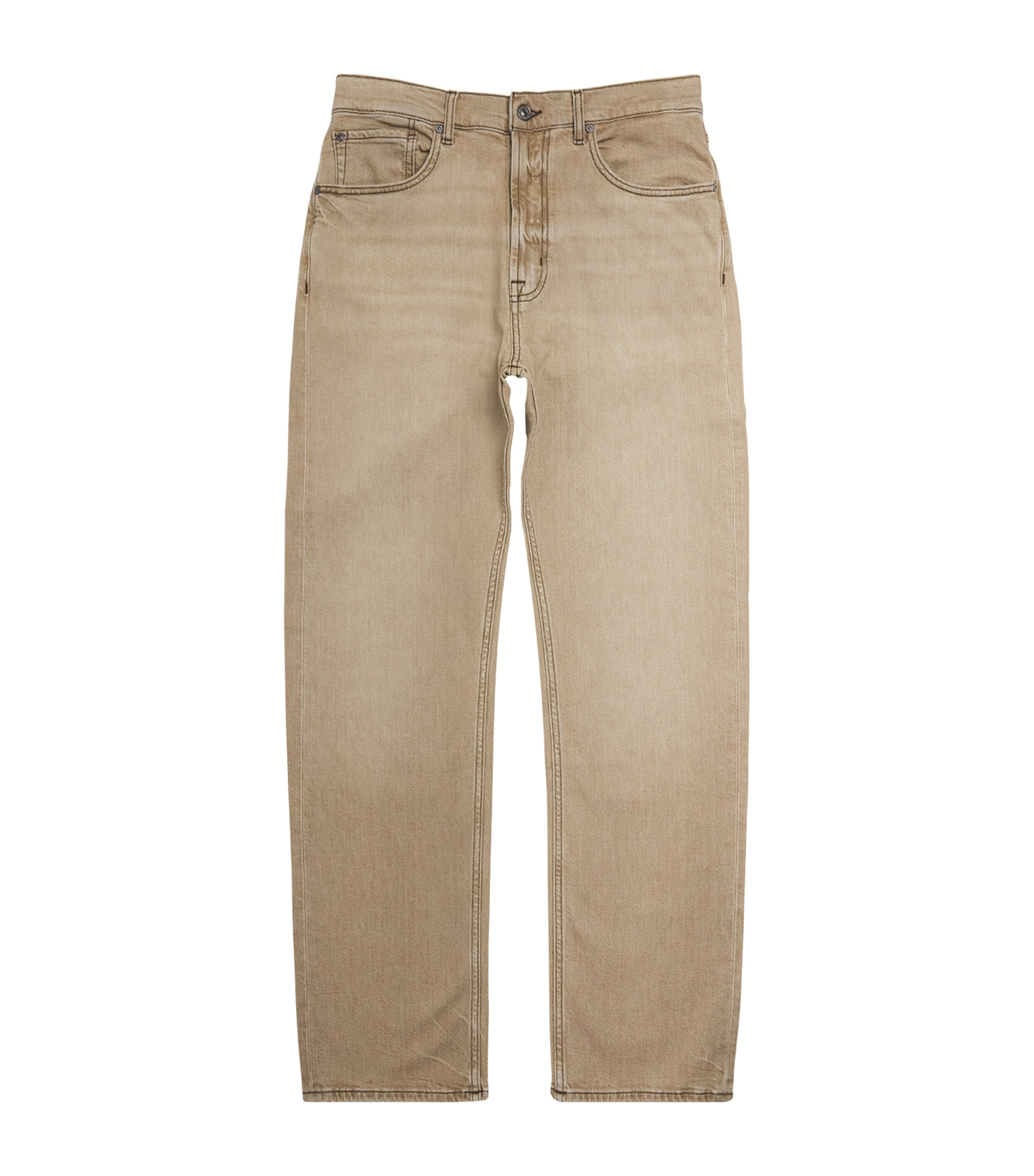 7 For All Mankind Mens Easy Straight Jeans Brown