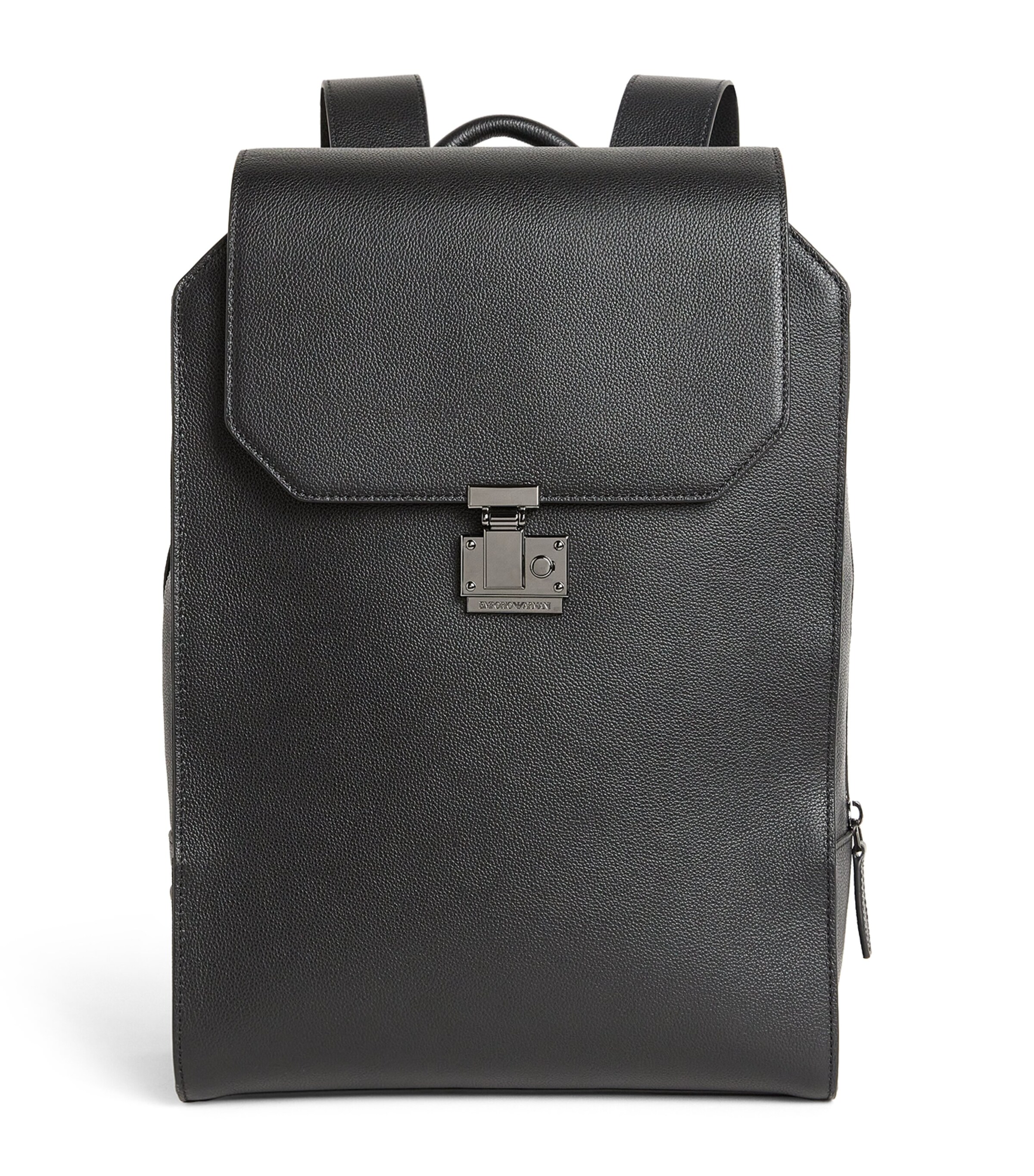 Tumbled Leather Flapped Backpack