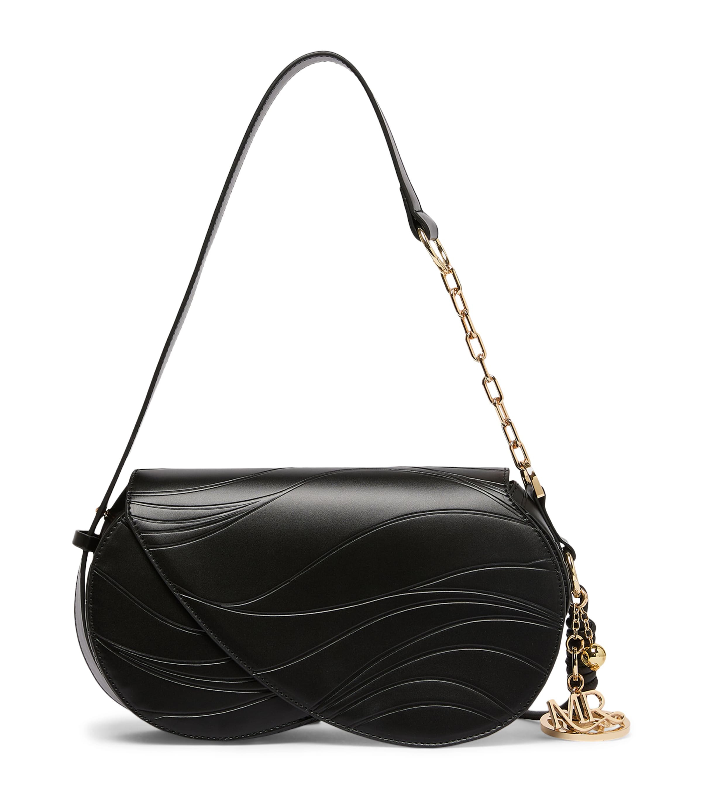 Marina Rinaldi Faux Leather Shoulder Bag Black
