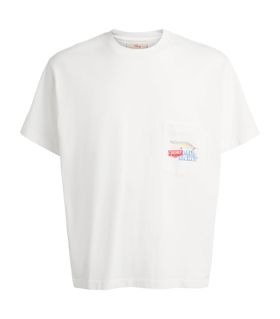 Cherry Los Angeles Mens Cotton Boxy Marlin T-Shirt Vintage White