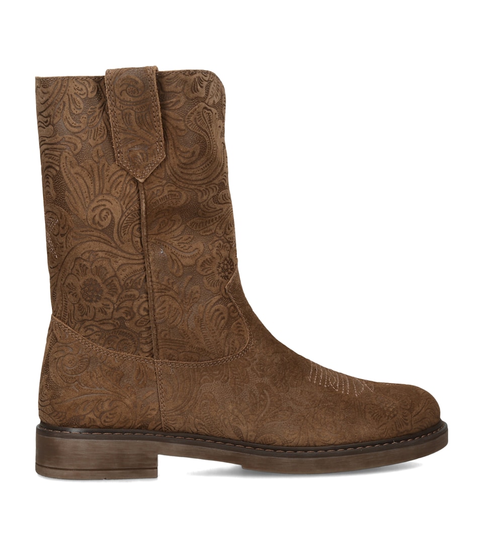 Golden Goose Suede Wish Star Ankle Boots Brown