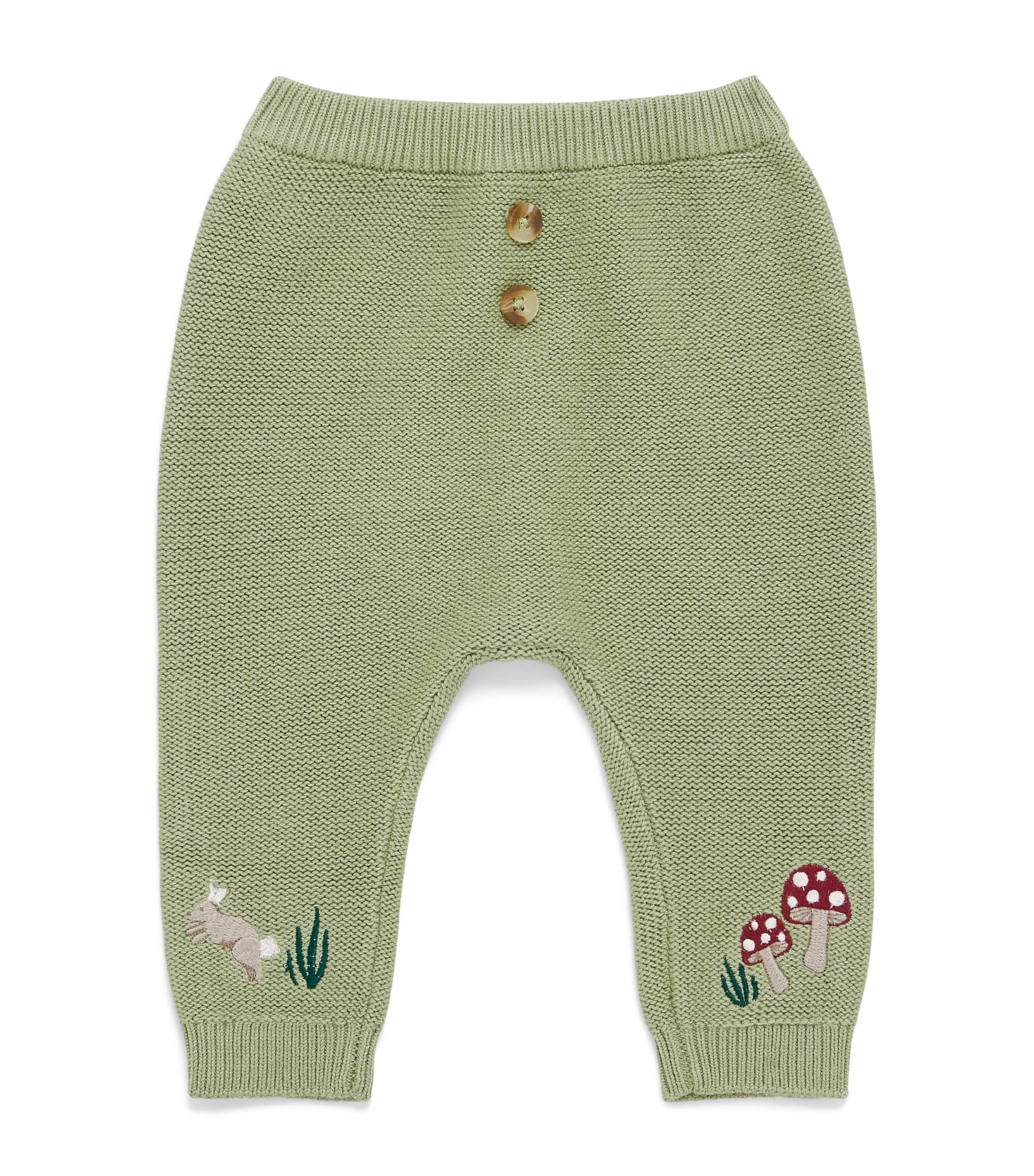Eleanor Charles Cotton Embroidered Sweatpants (0-36 Months) Ef