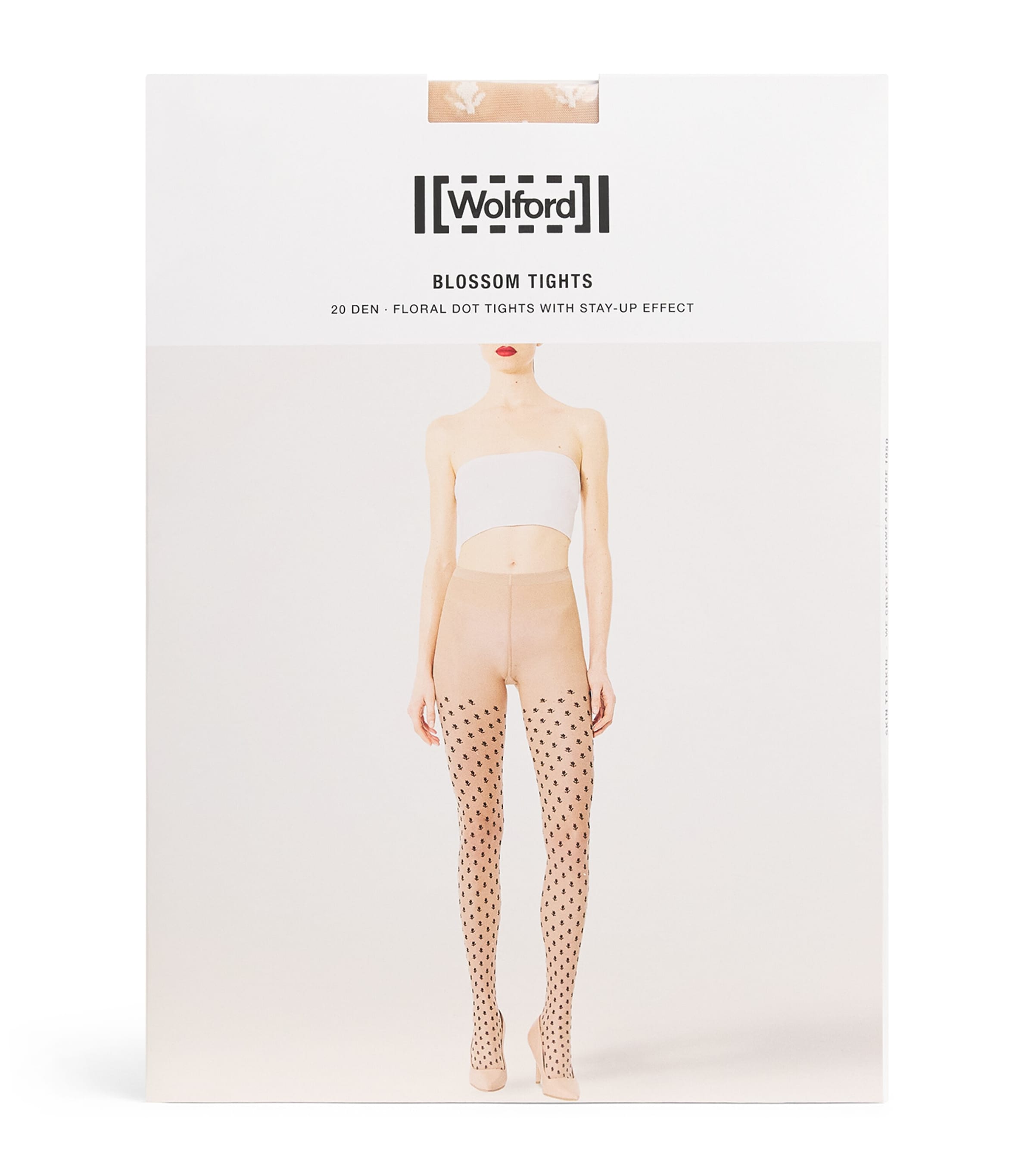 Wolford Womens Blossom 20 Tights Frly Lght White