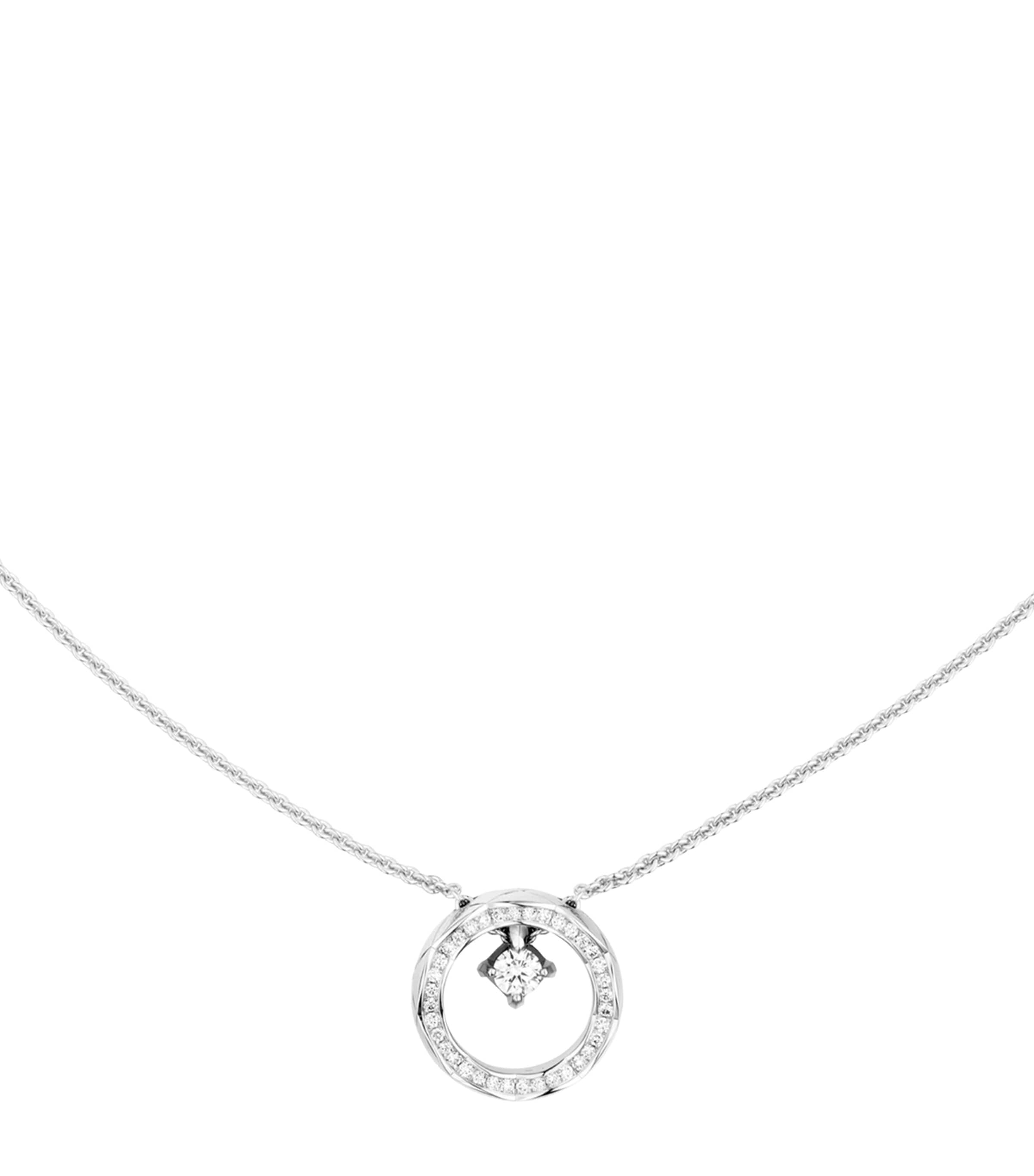 White Gold and Diamond Coco Crush Necklace