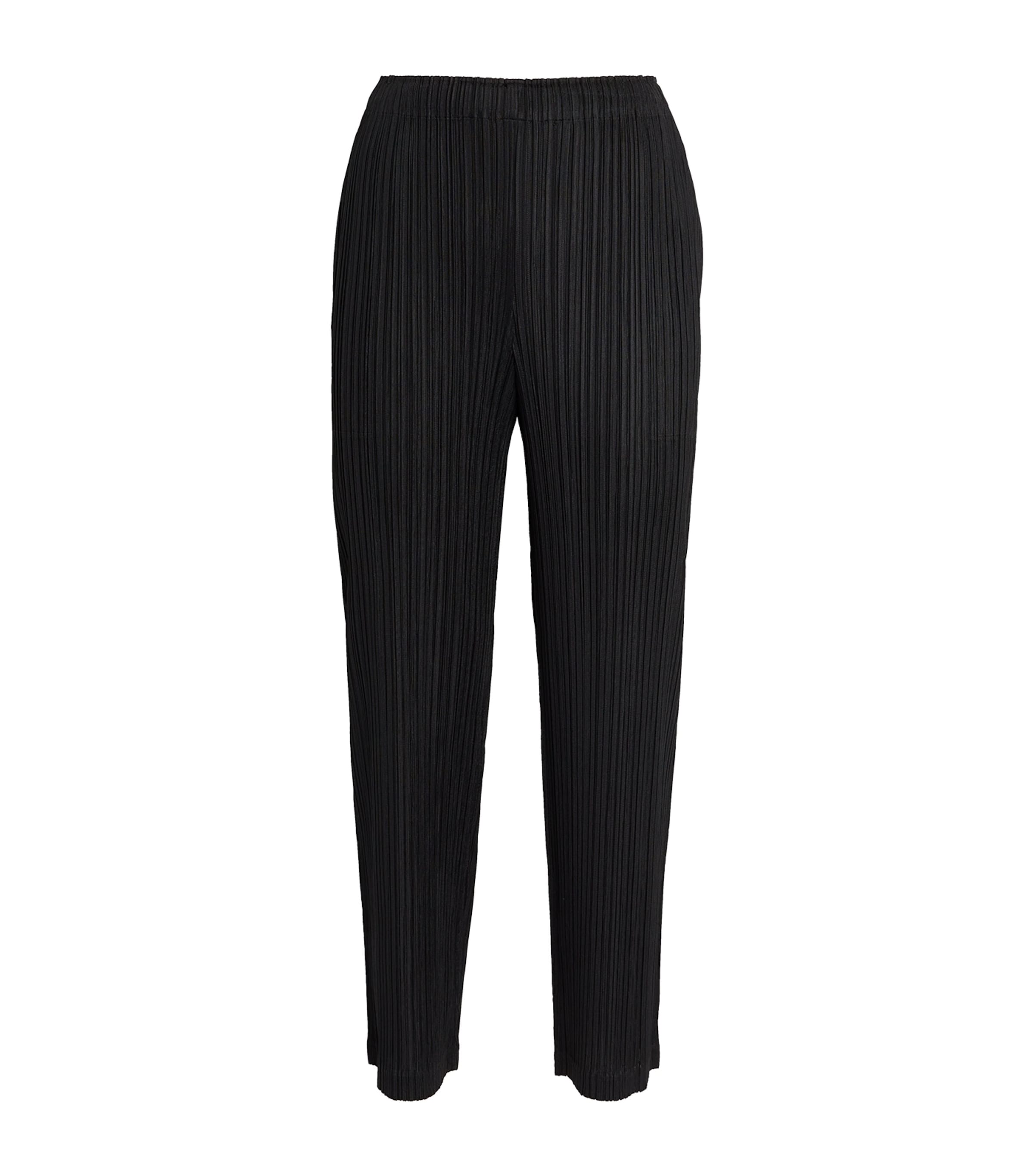 Homme Plissé Issey Miyake Black Pleated Straight Trousers | Harrods US