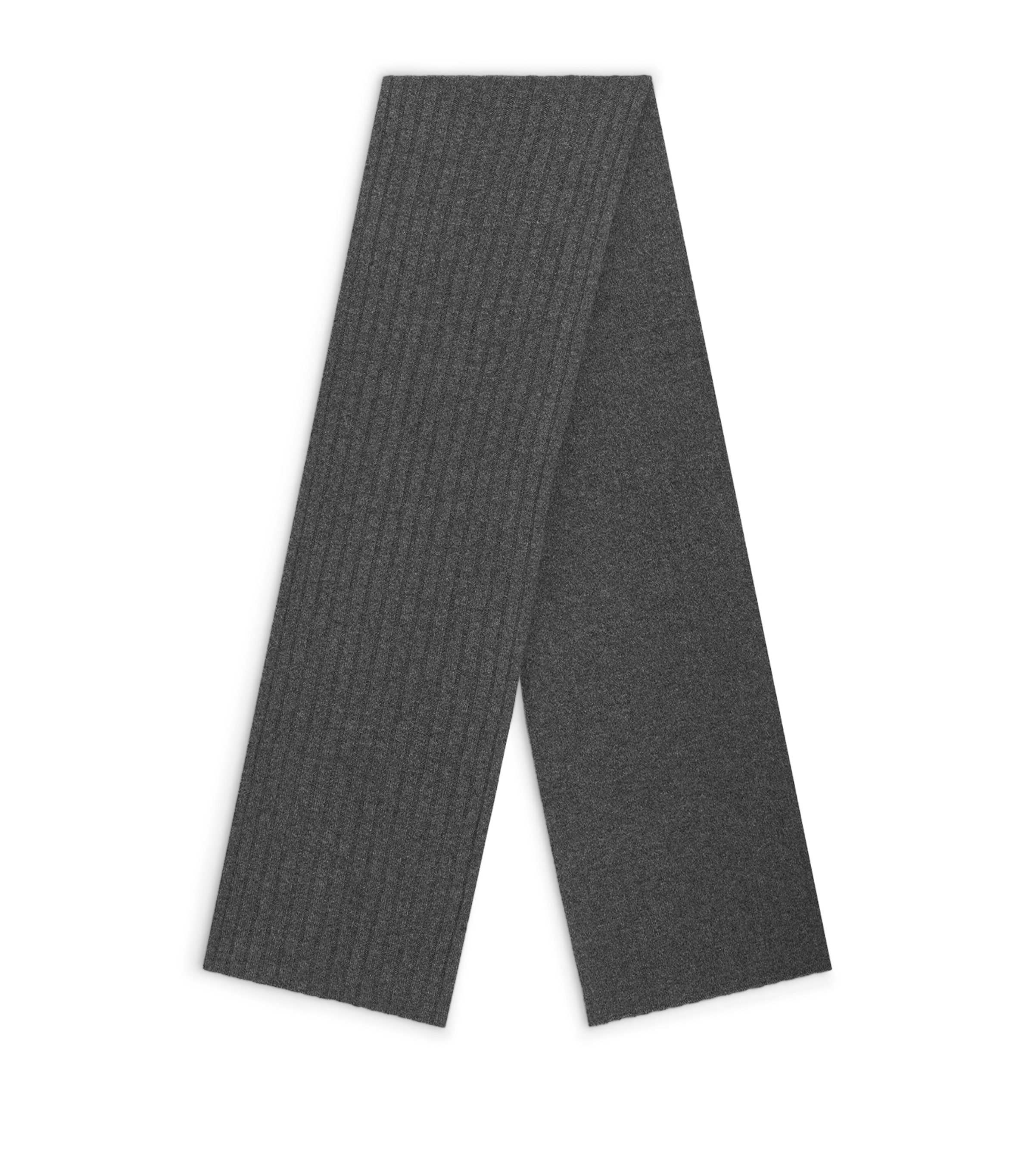 Dolce&Gabbana Cashmere Rib-Knit Scarf Grey