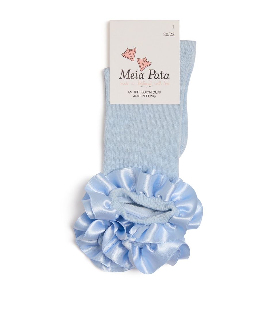 Ribbon-Trim Knee-High Socks