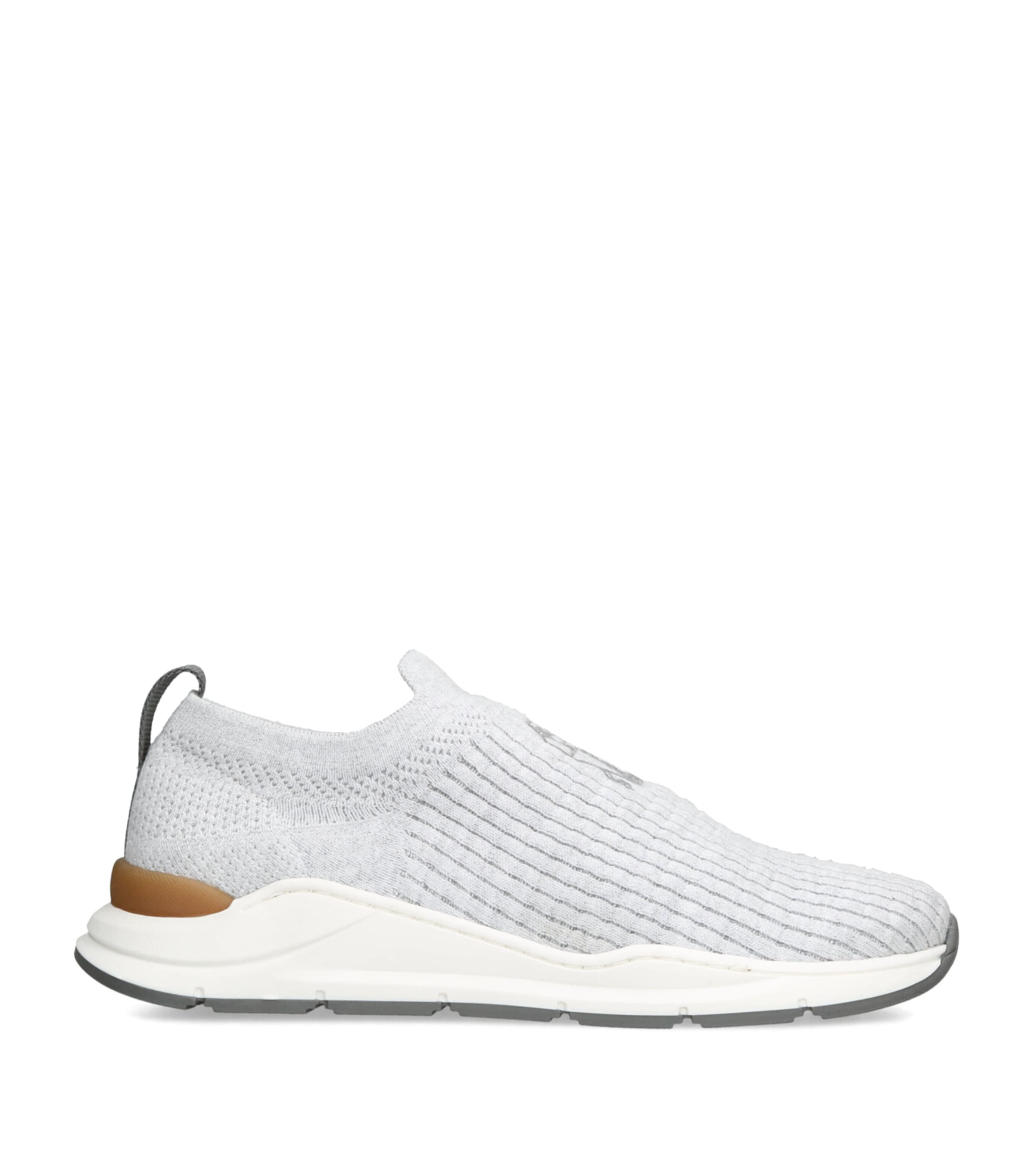 Brunello Cucinelli Kids Knitted Slip-On Sneakers Grey