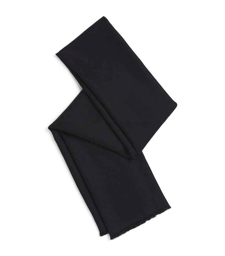 Wool Geometric Jacquard Scarf
