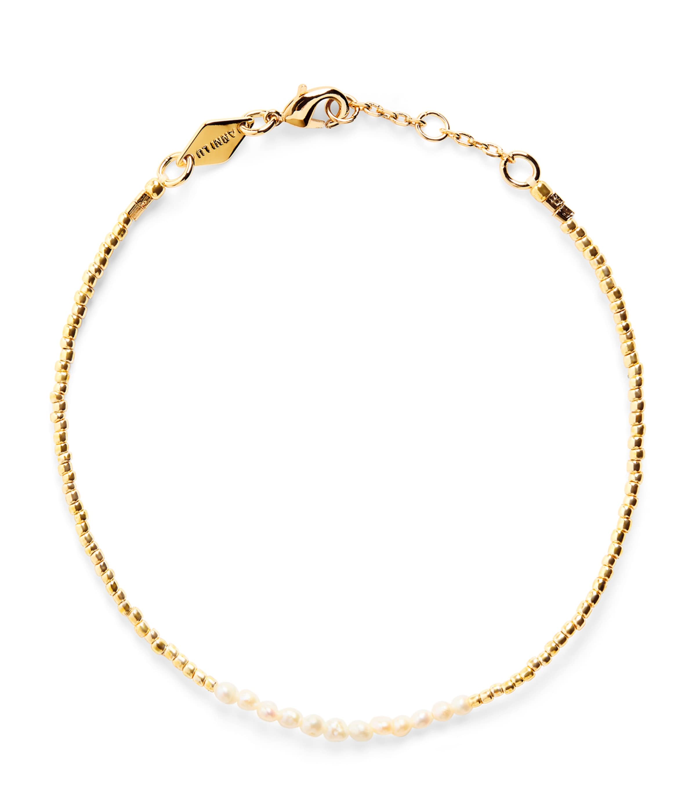 Anni Lu Gold-Plated Slim Pearly Bracelet Gold