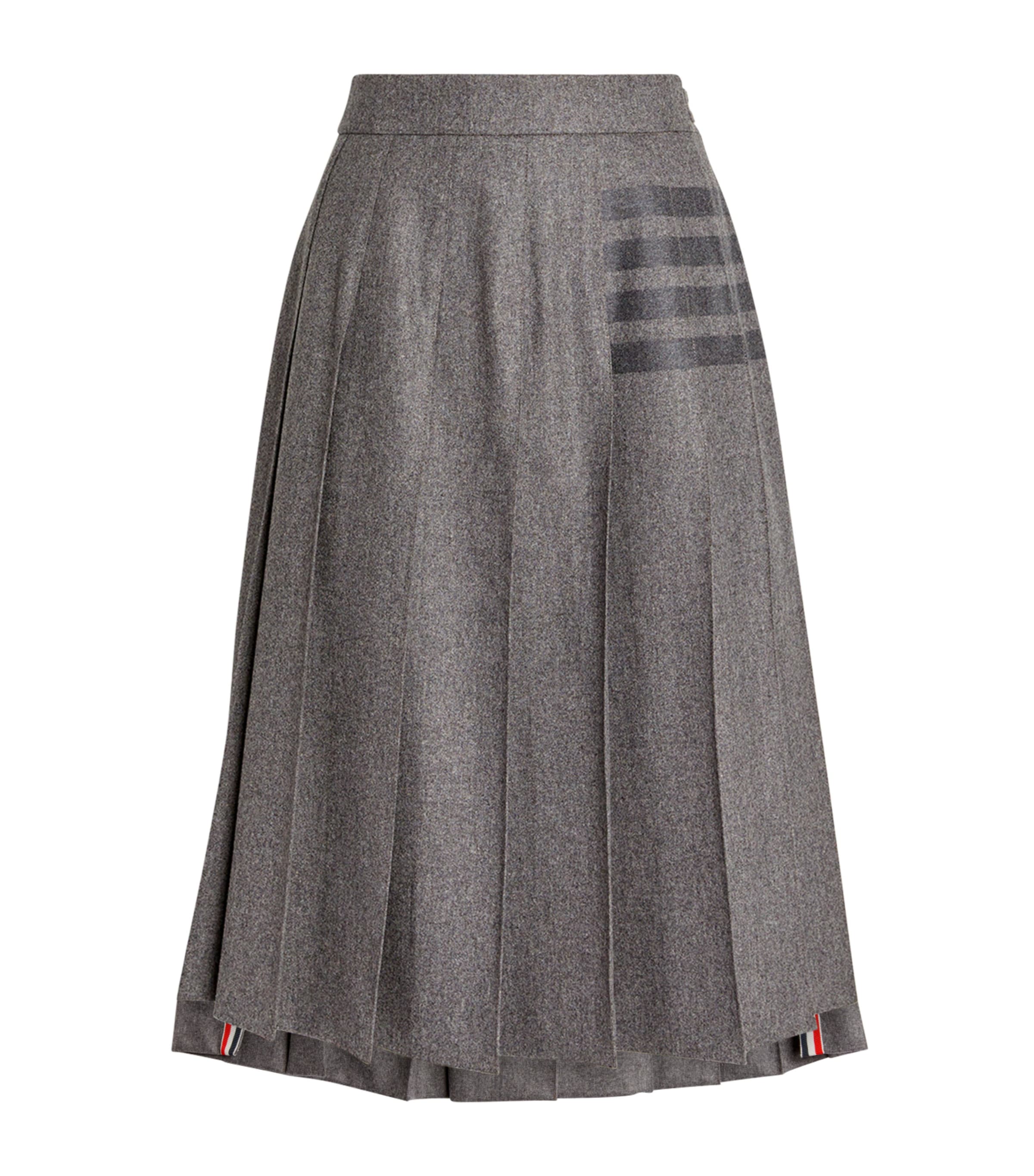 Thom Browne Pleated Midi Skirt | Harrods UK
