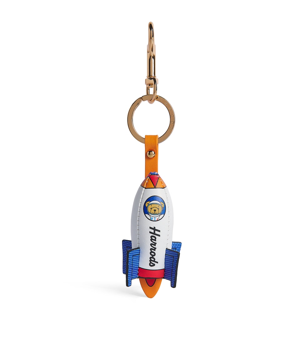 Harrods Leather Pop Rocket Keyring