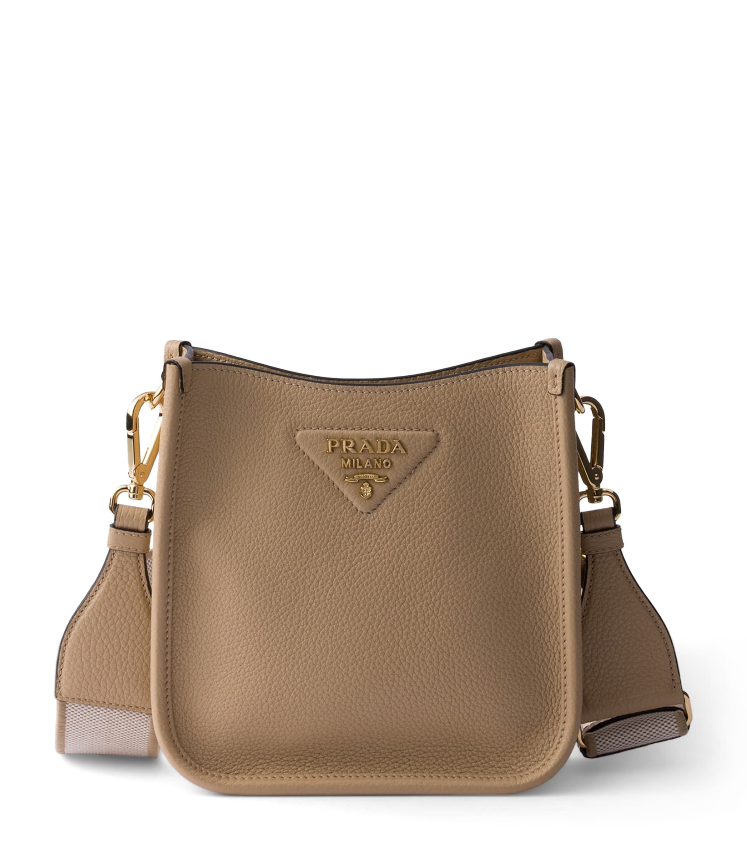 Prada Mini Leather Shoulder Bag Neutral