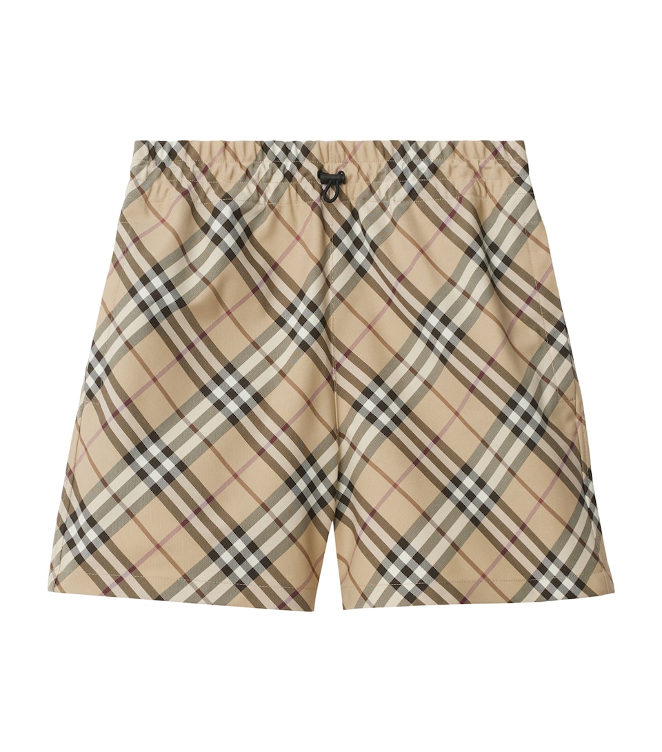 Technical Check Mid-Rise Shorts