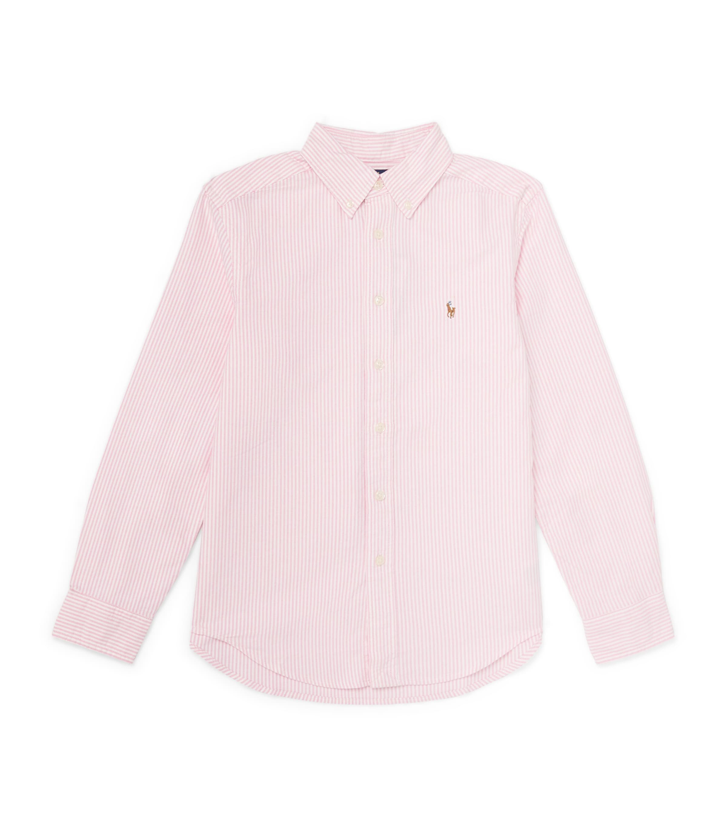 Ralph Lauren Kids Cotton Oxford Logo Shirt (6-14 Years) Pink Mu