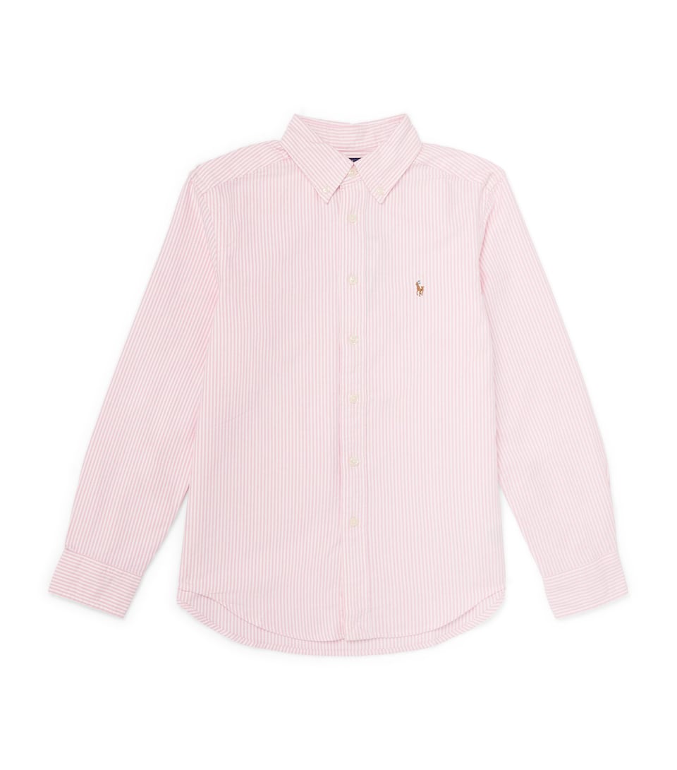 Ralph Lauren Kids Cotton Oxford Logo Shirt (6-14 Years) Pink Mu