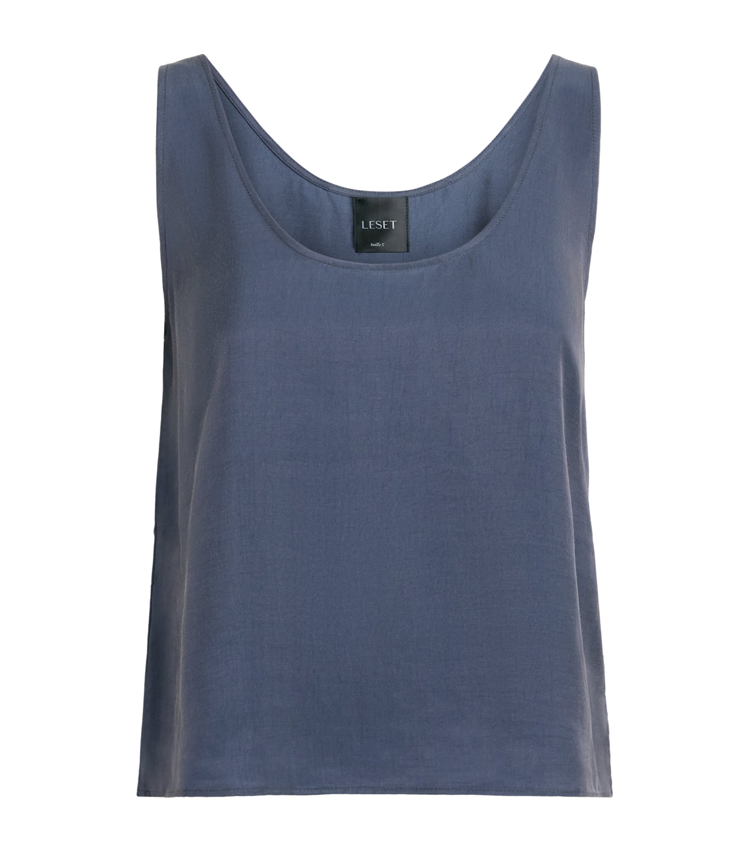 LESET Womens Kim Tank Top Denim