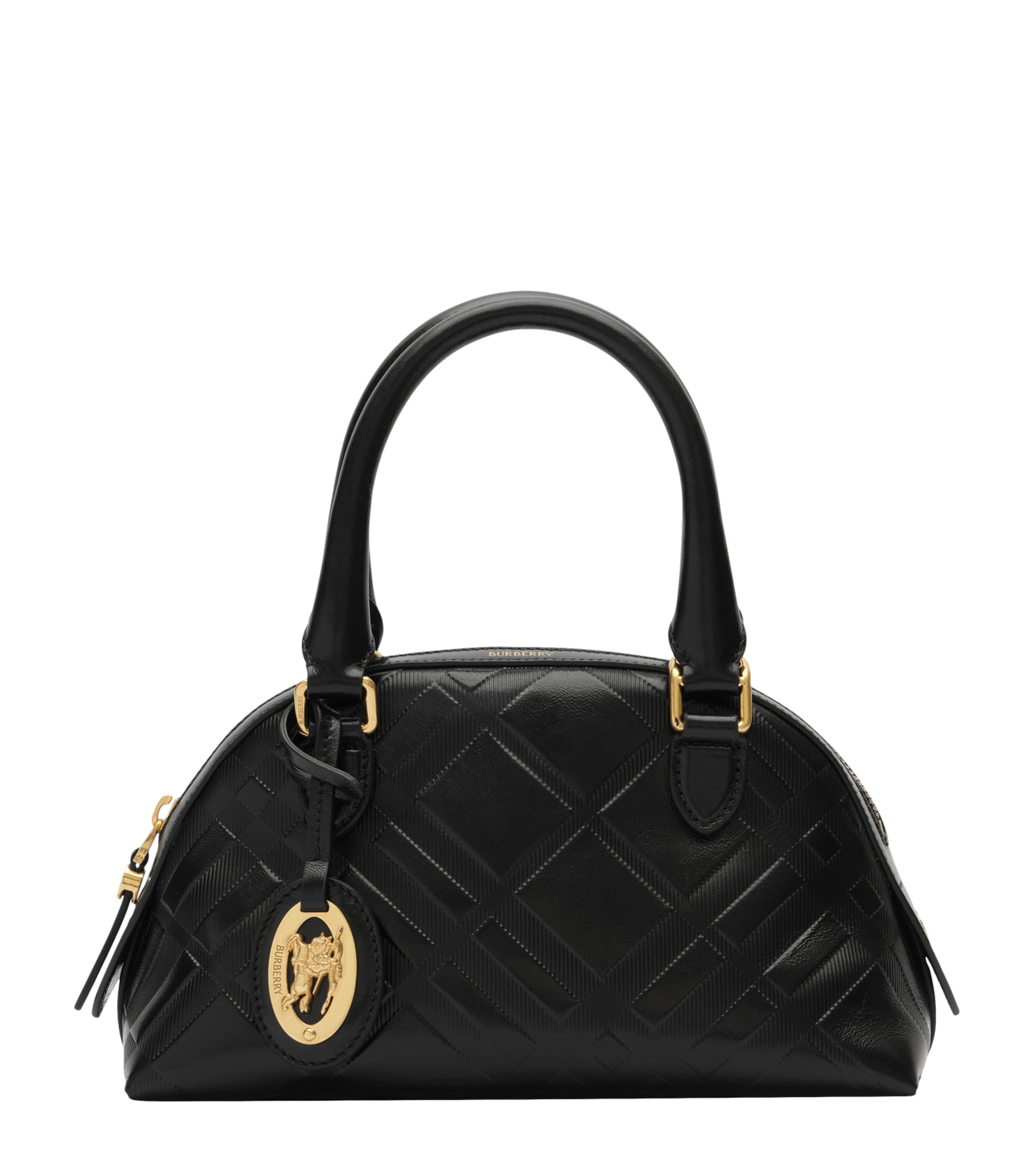 Burberry Mini Leather Primrose Top-Handle Bag Black