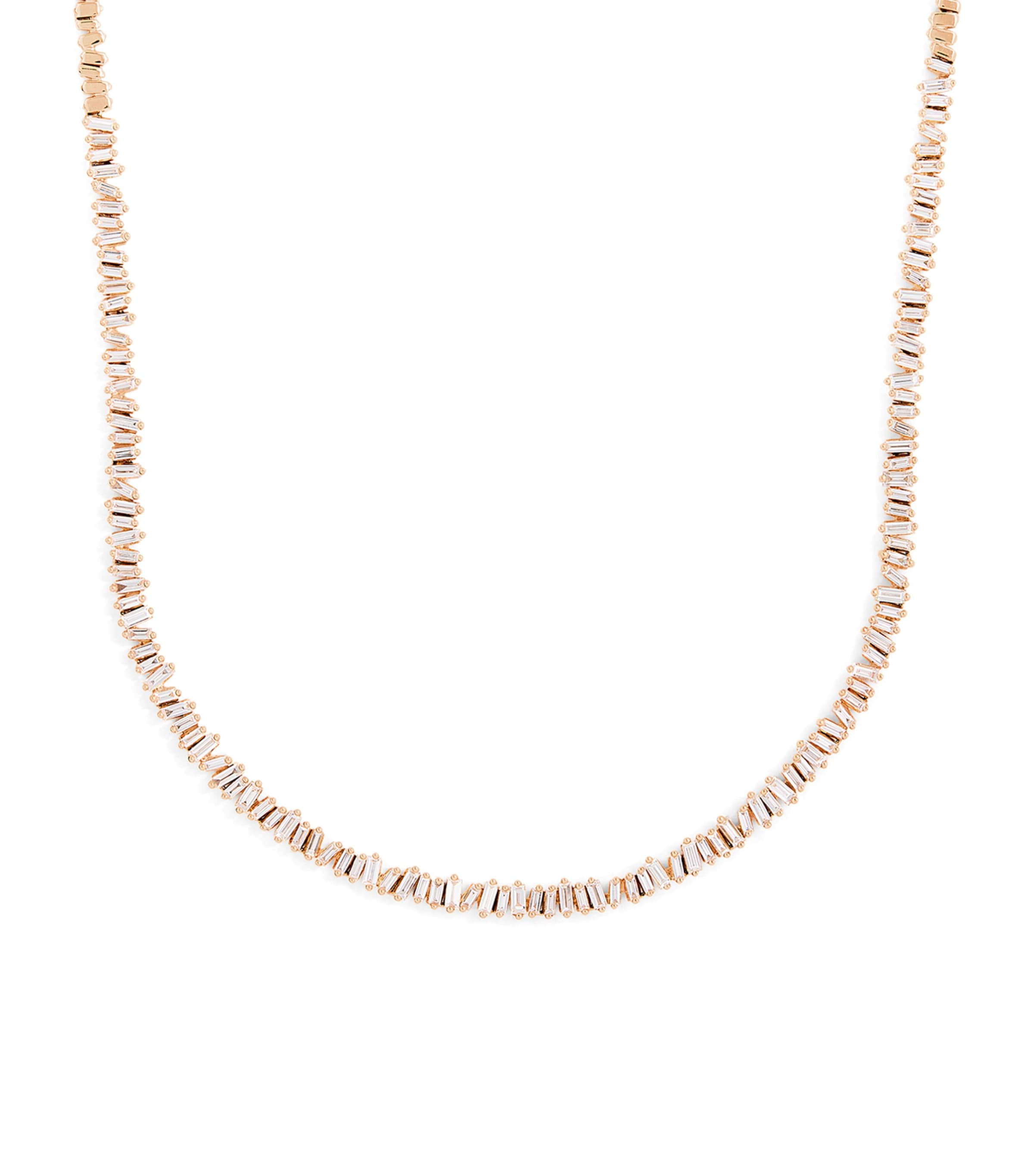 Rose Gold and Diamond Classic Tennis Necklace
