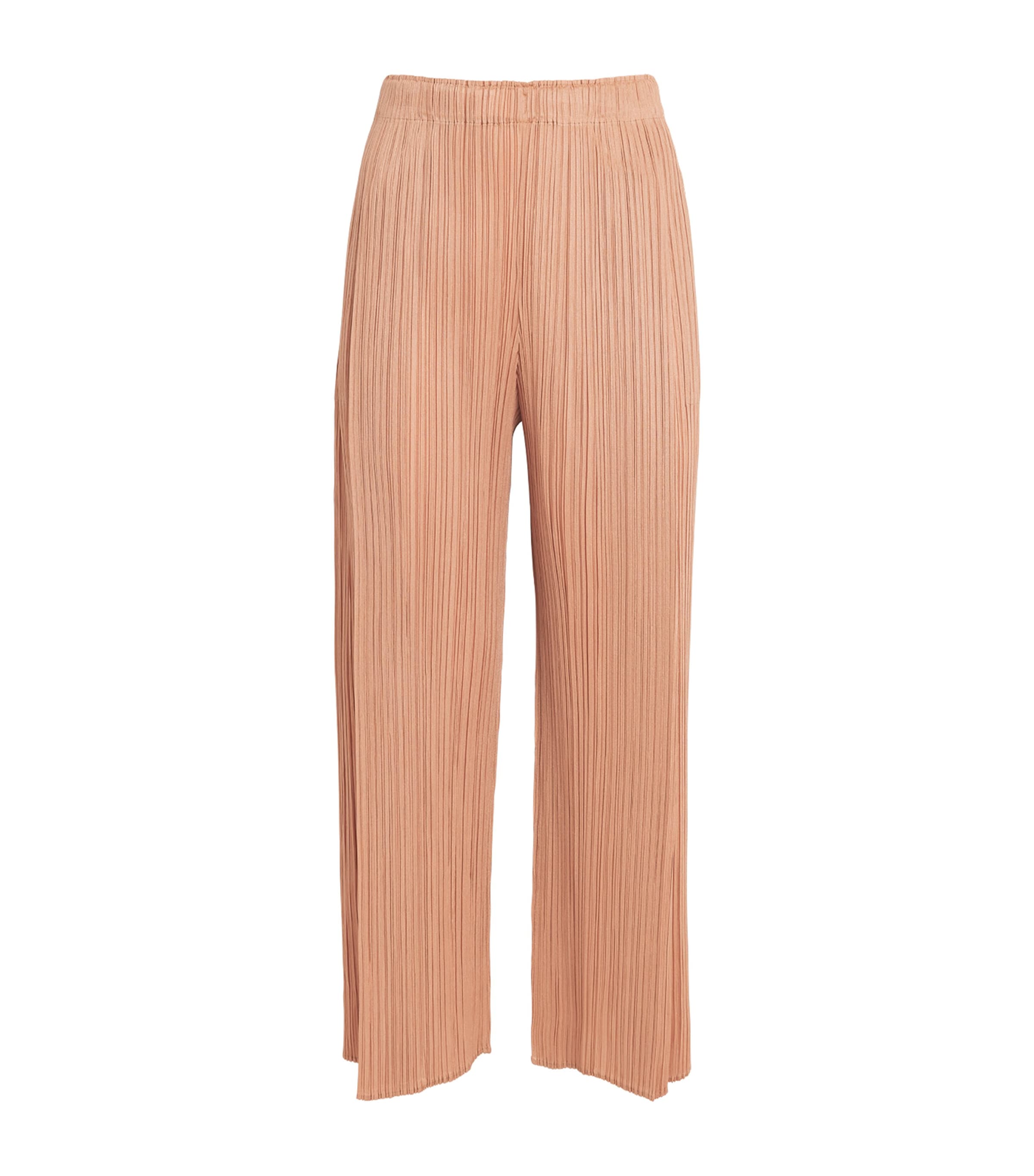 Pleats Please Issey Miyake Womens Monthly Colours June Trousers Pink Beige