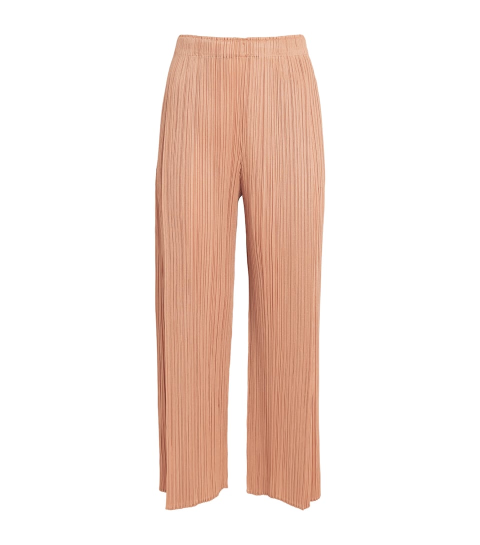 Pleats Please Issey Miyake Womens Monthly Colours June Trousers Pink Beige