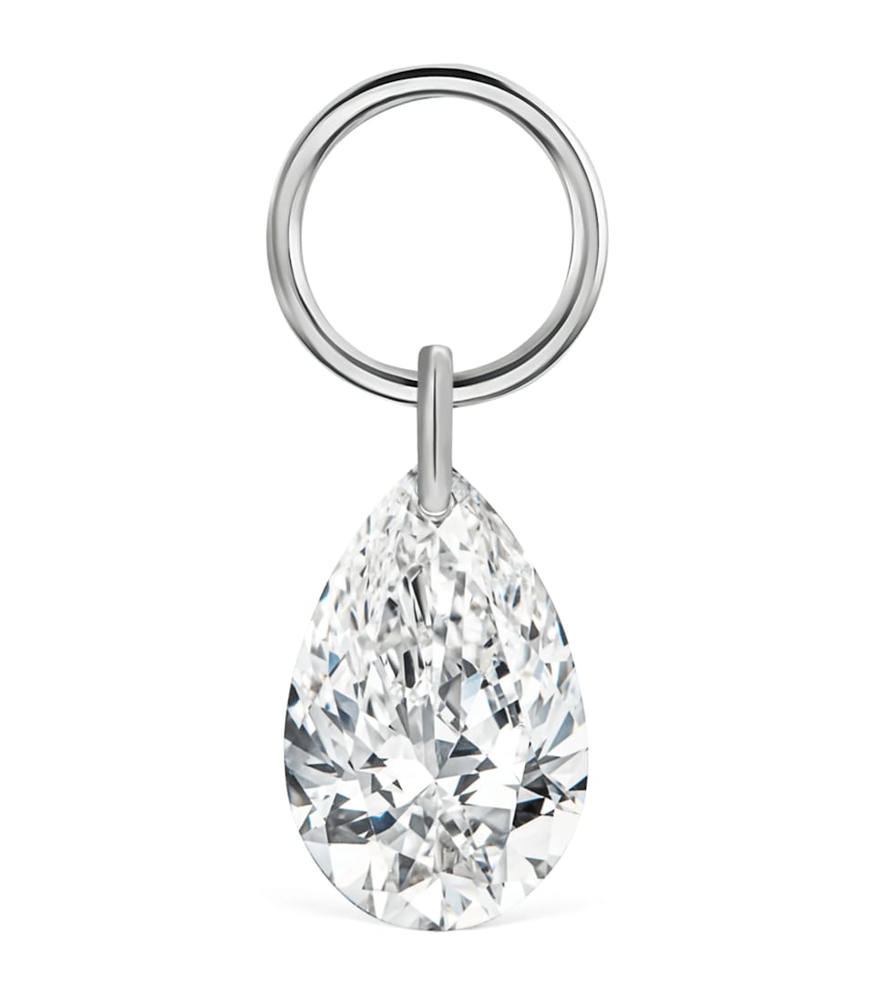 Pear Floating Diamond Charm (5mm)