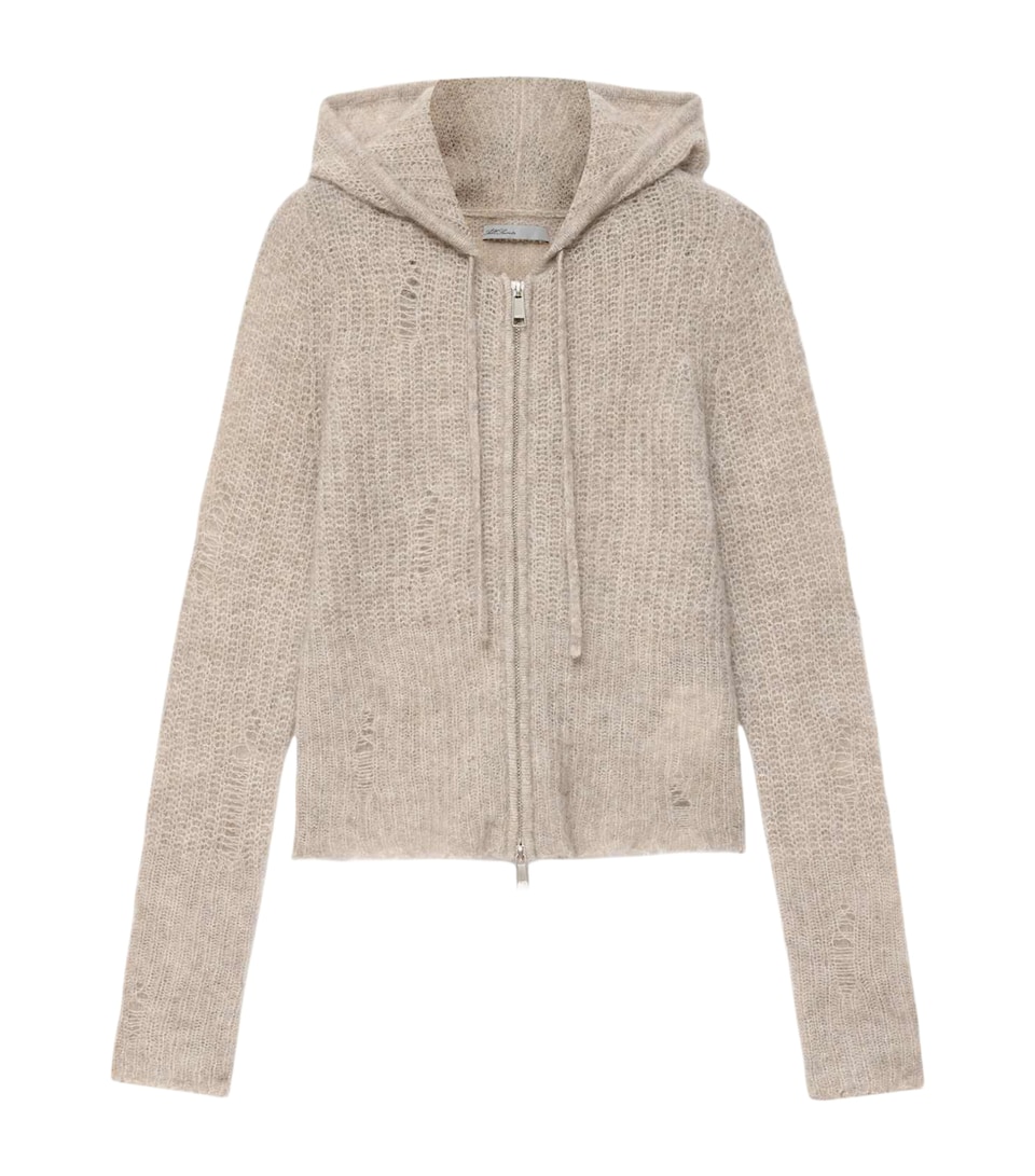 AllSaints Womens Mabel Hoodie Pebble Grey