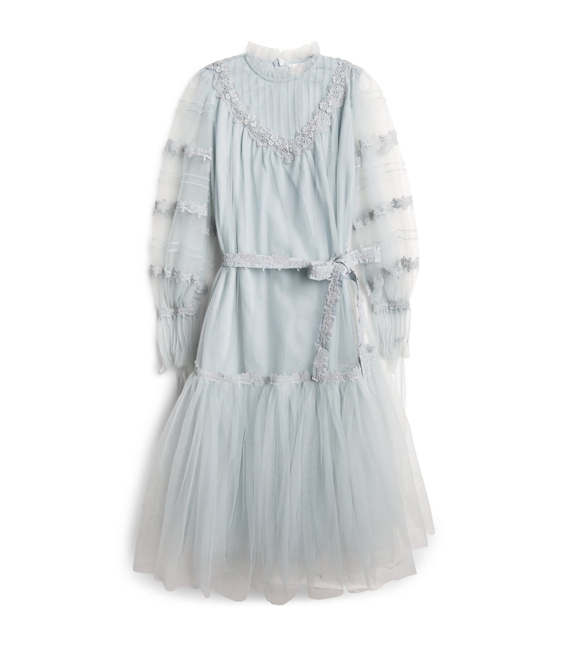 PETITE AMALIE Tulle Dress (4-16 Years) Duck Egg Blue