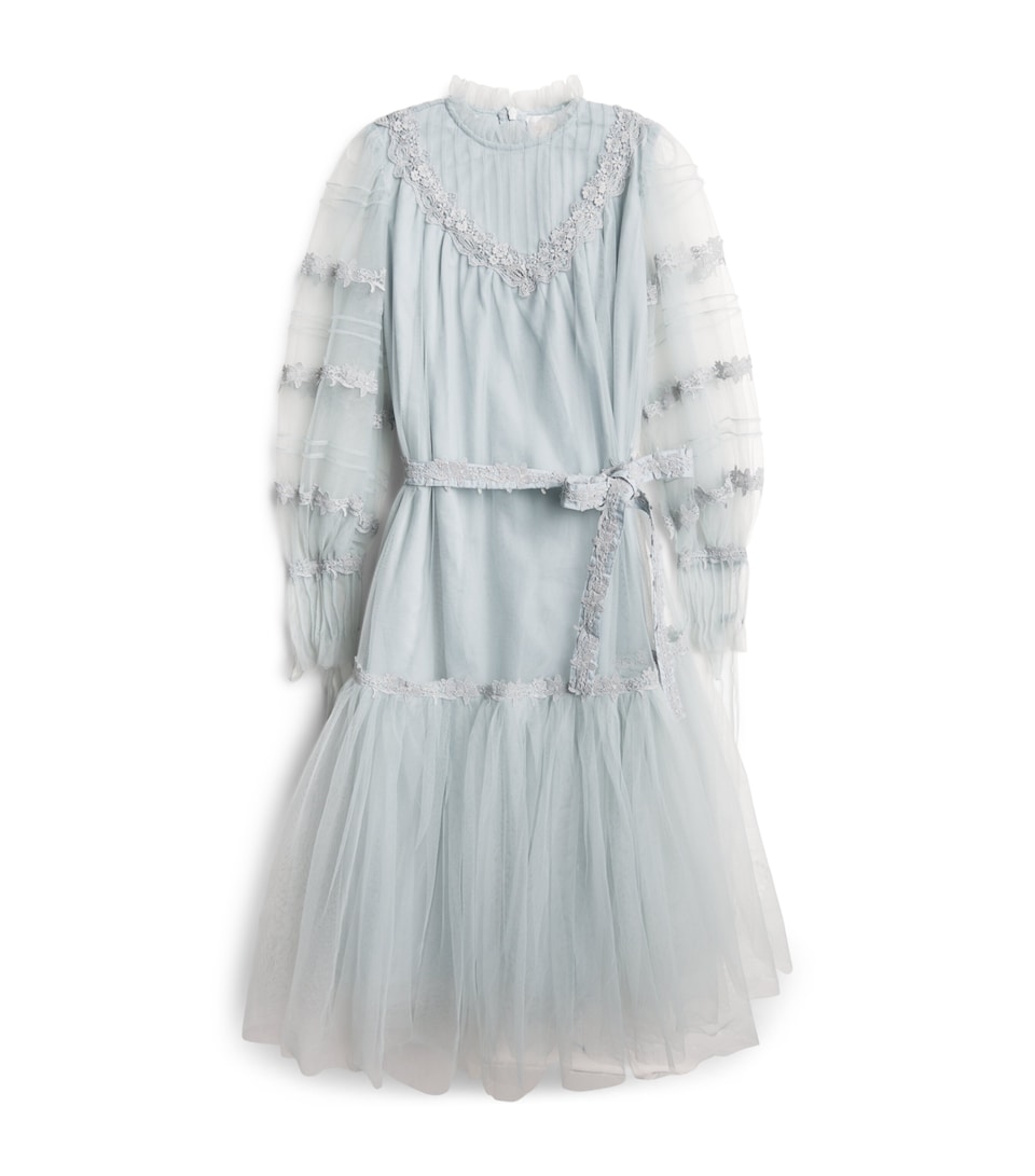 PETITE AMALIE Tulle Dress (4-16 Years) Duck Egg Blue