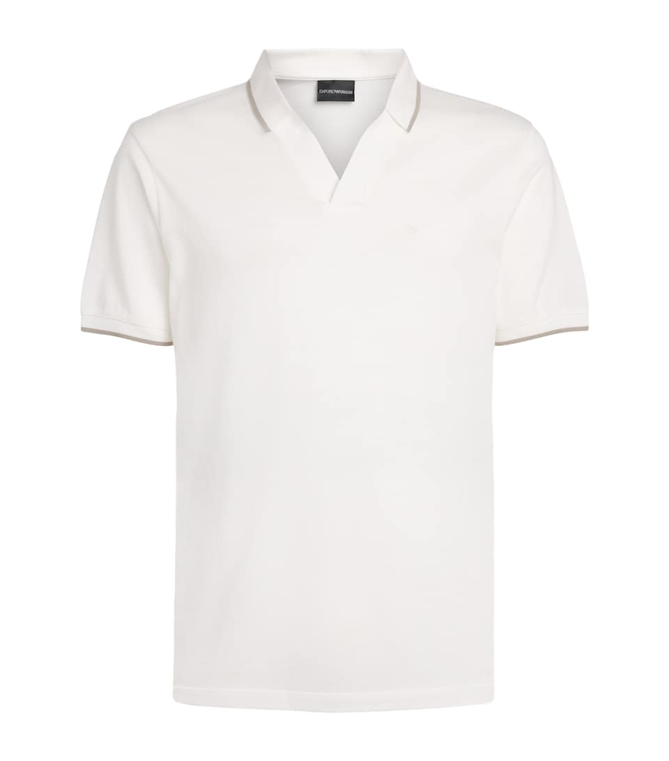 Emporio Armani Mens Cotton Logo Polo Shirt