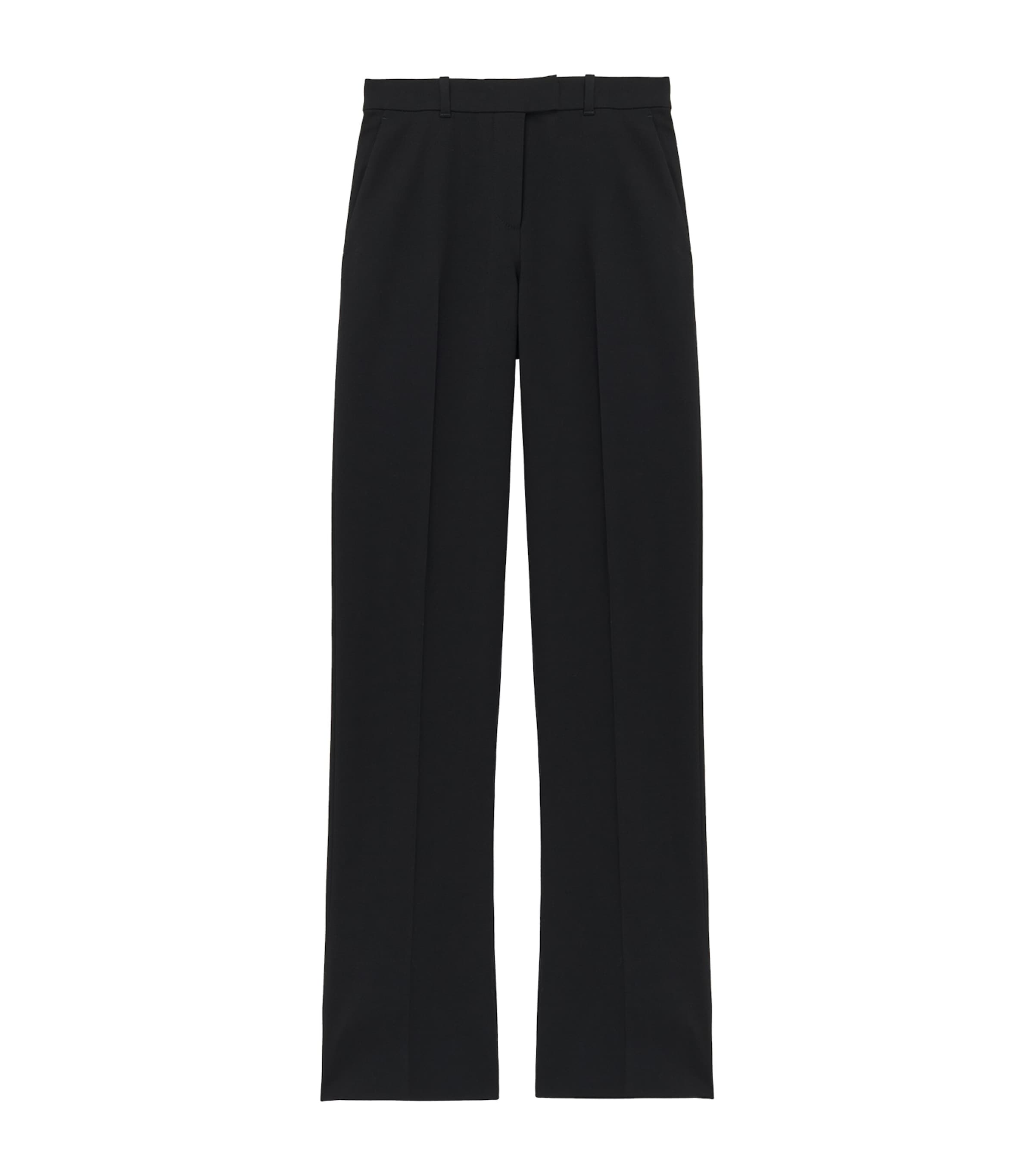 Stretch-Wool Straight Trousers