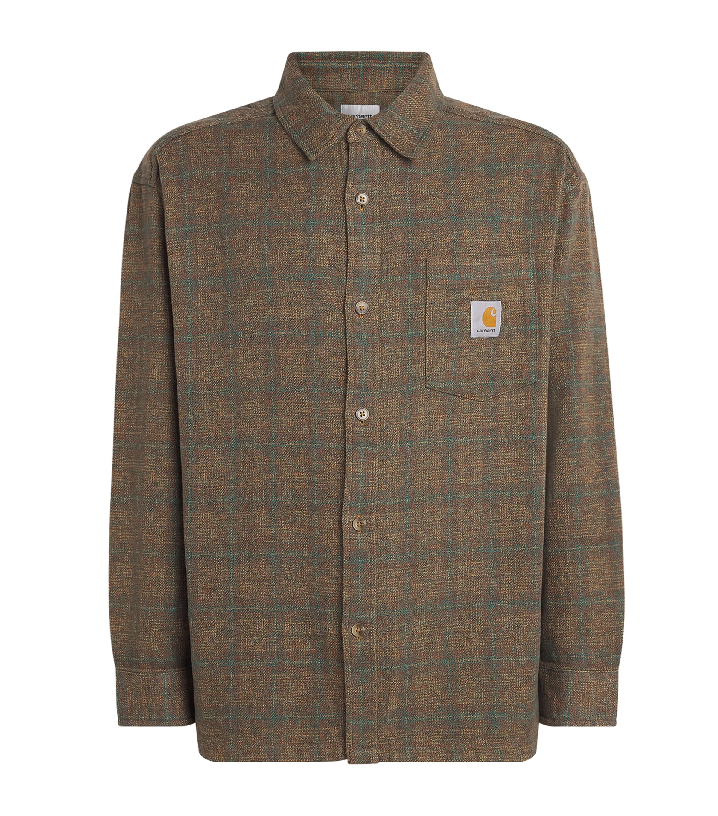 Carhartt WIP Mens Cotton Check Bagley Shirt Bgley Chk/h Brn