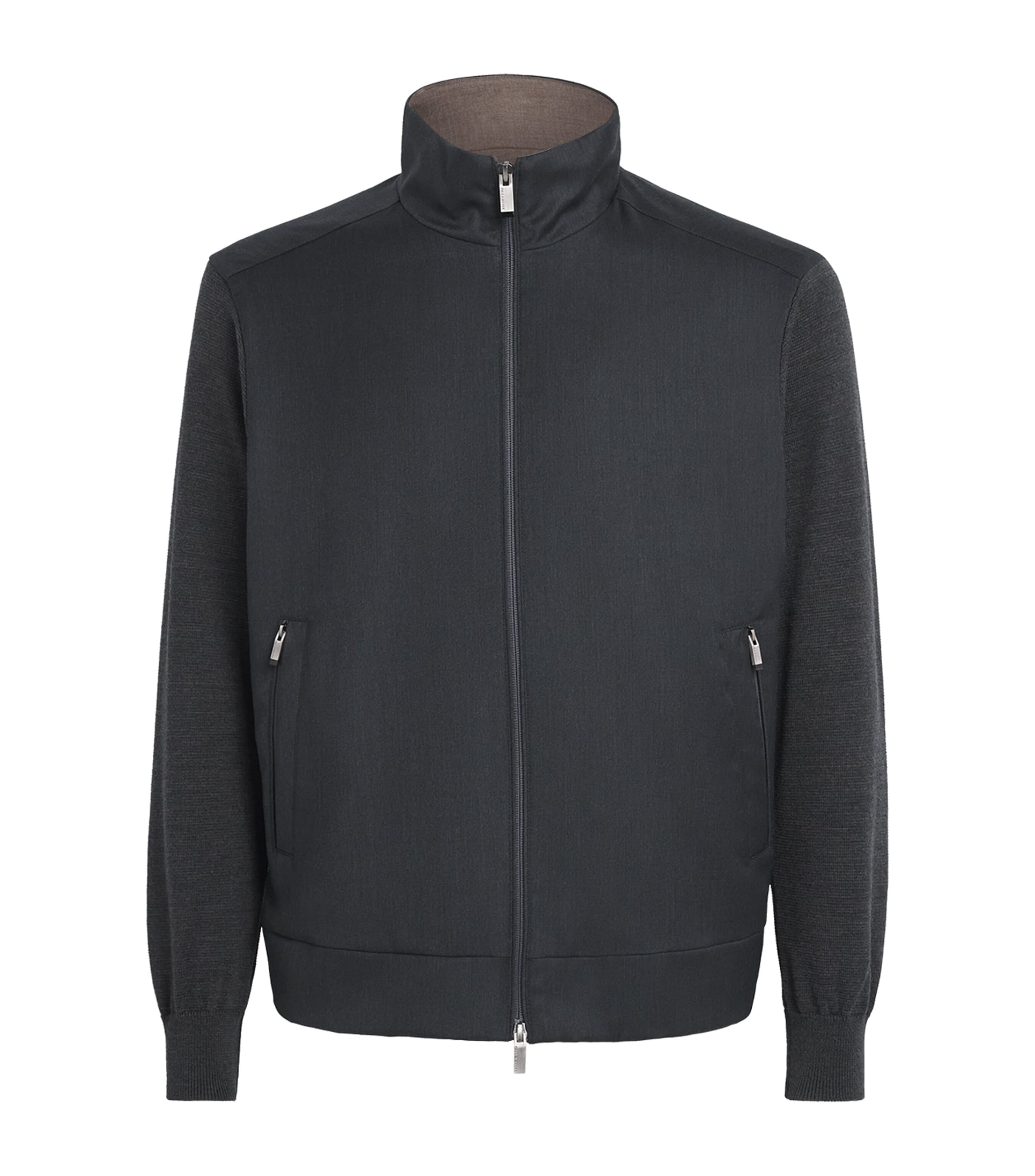 Paul & Shark Mens Virgin Wool Hybrid Jacket Verdone Tortora