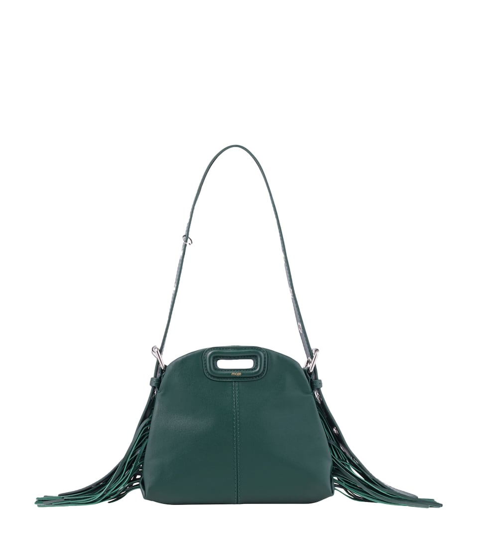 Maje Mini Leather Miss M Bag Bottle Green
