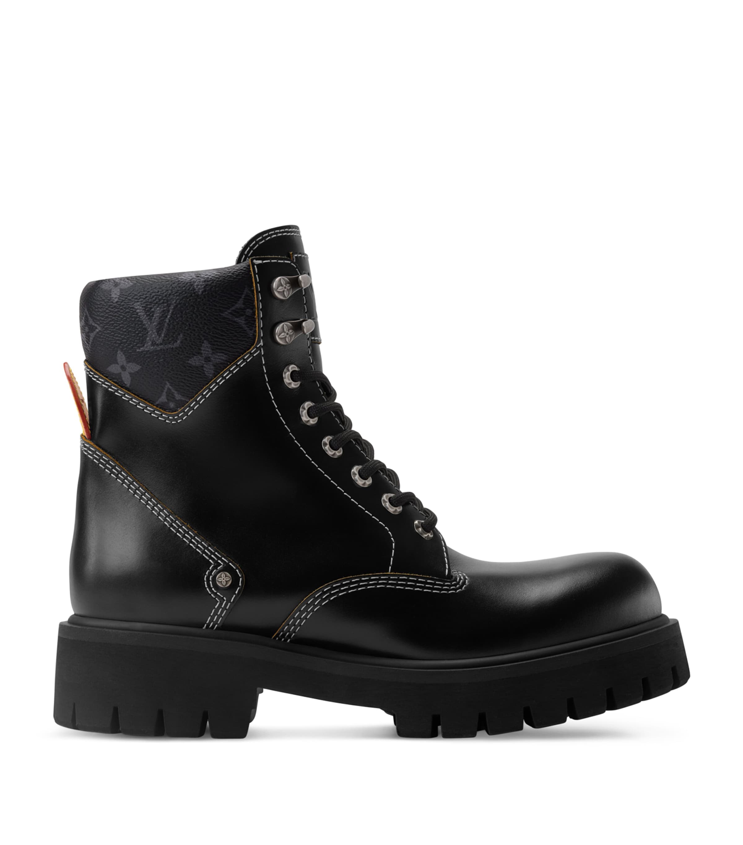 Leather Remix Combat Boots