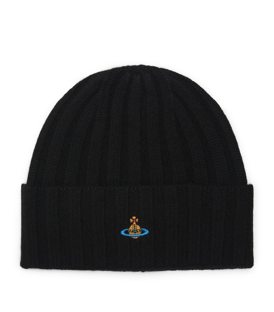 Vivienne Westwood Cashmere Classic Beanie Black