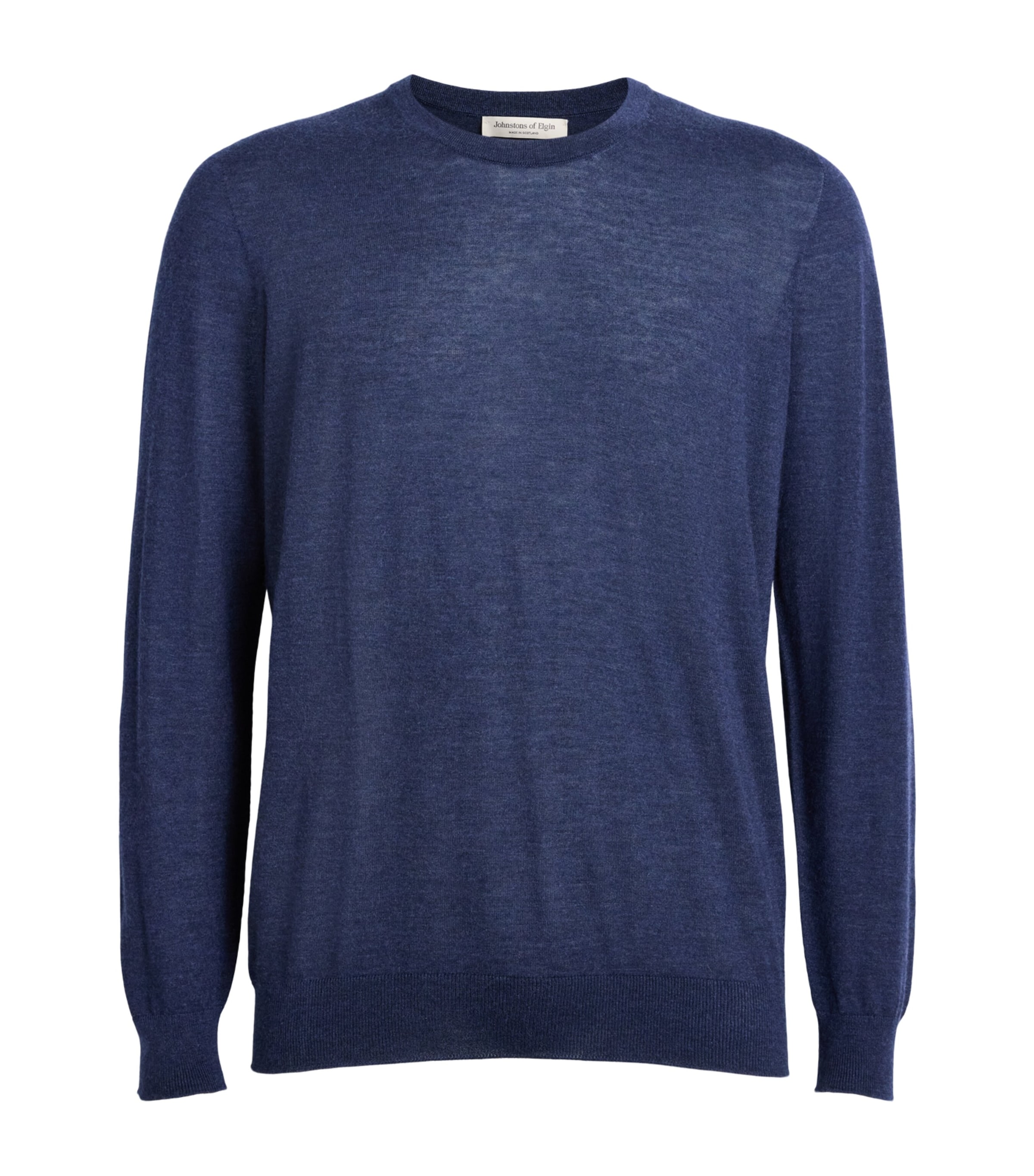 Johnstons Of Elgin Mens Superfine Cashmere Sweater Barra Navy