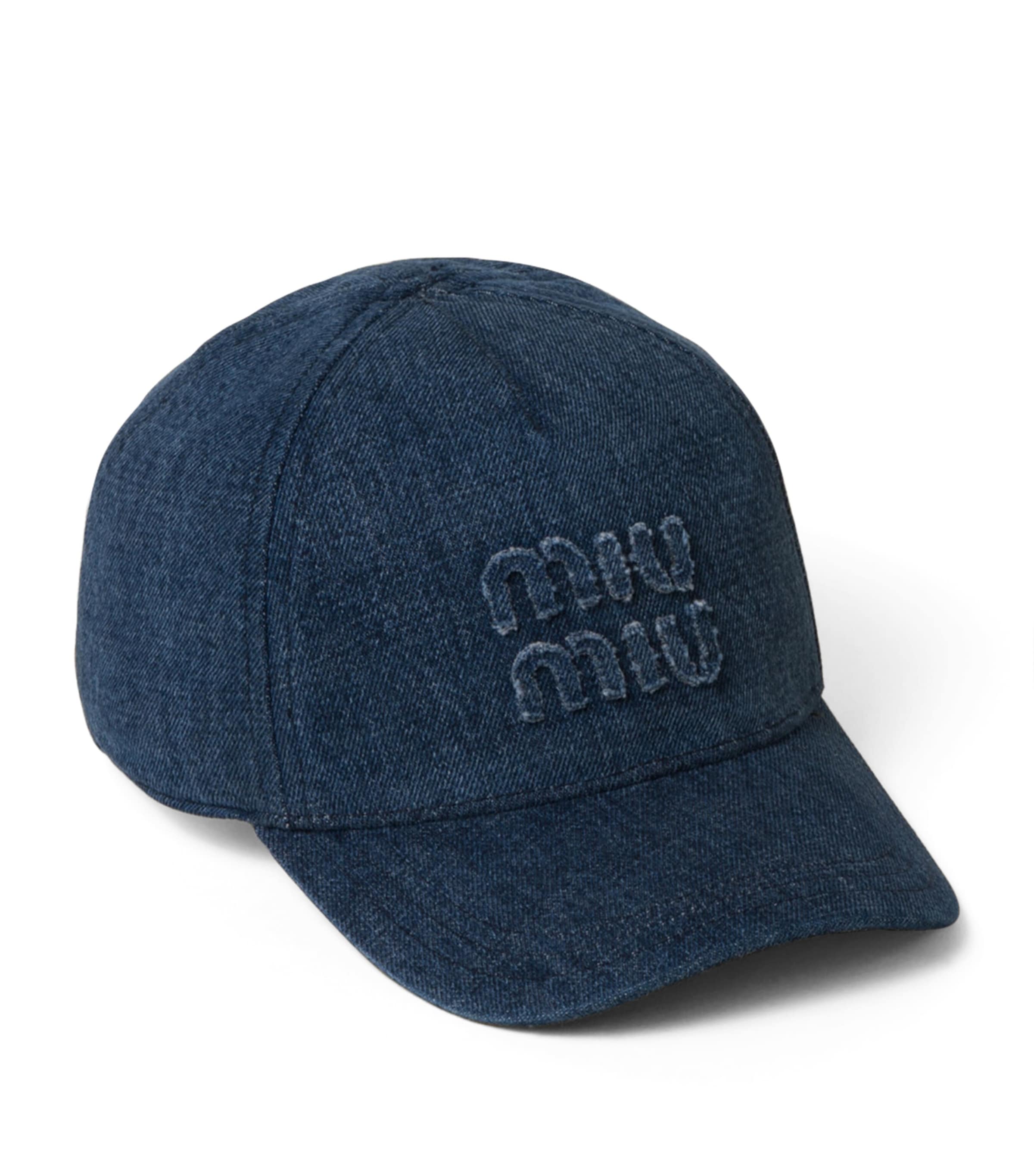 MIU MIU | DENIM & CORDUROY BASEBALL CAP GREY キャップ UNISEX Miu Miu Denim & Corduroy Baseball Cap in Blue | Lyst Canada