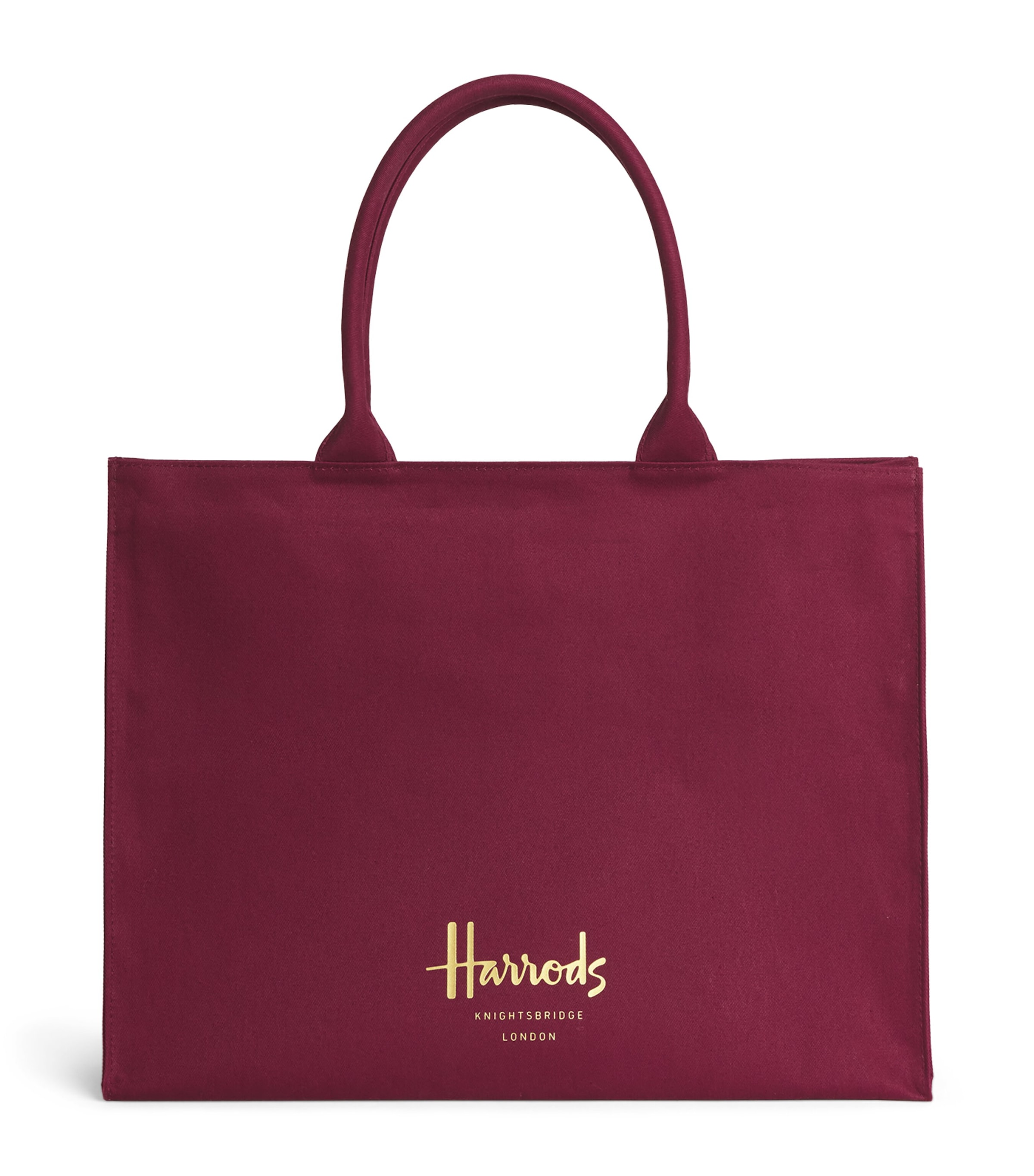 Harrods Classic Tote Bag Burgundy