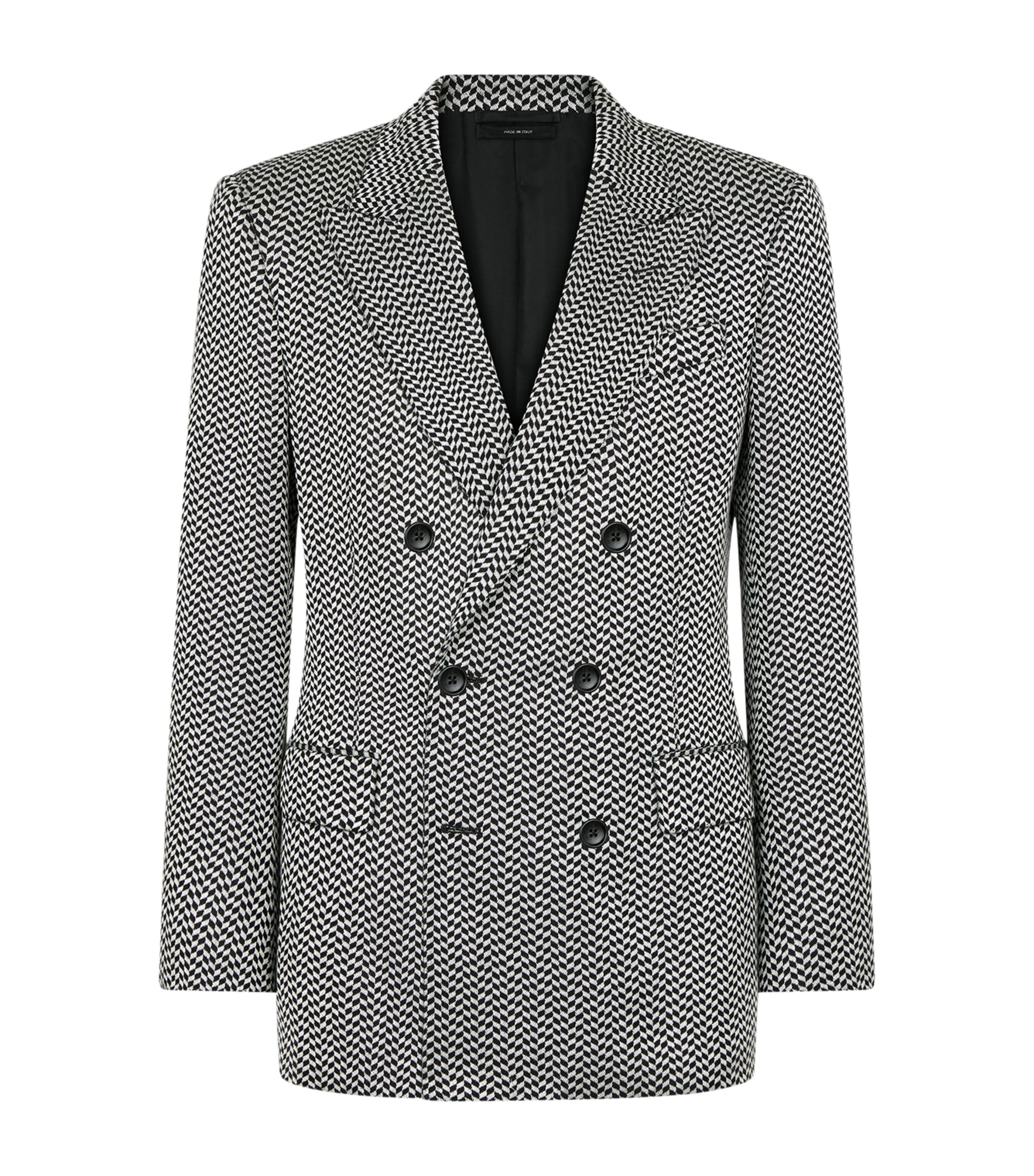 Silk Double-Breasted Blazer