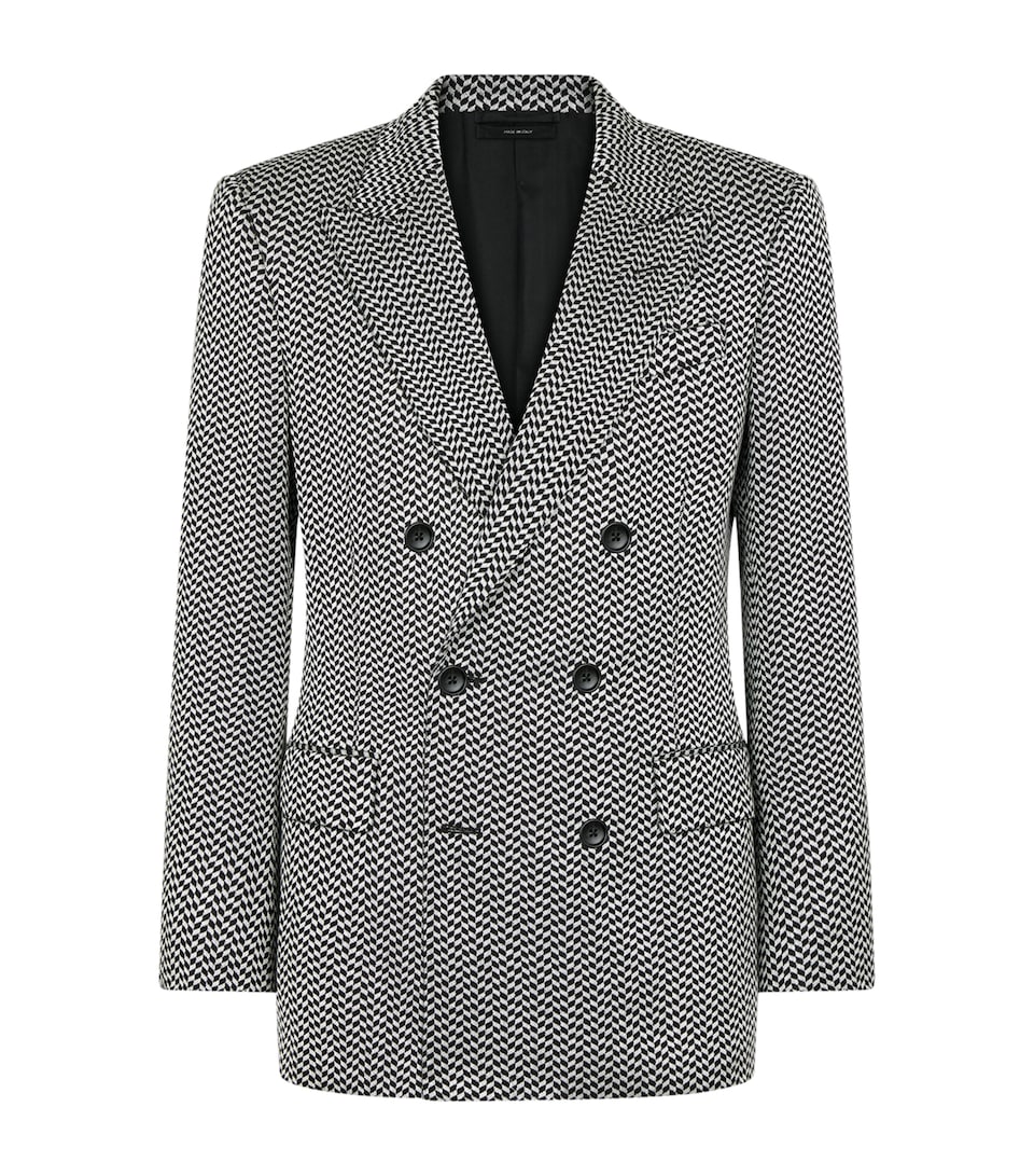 Silk Double-Breasted Blazer