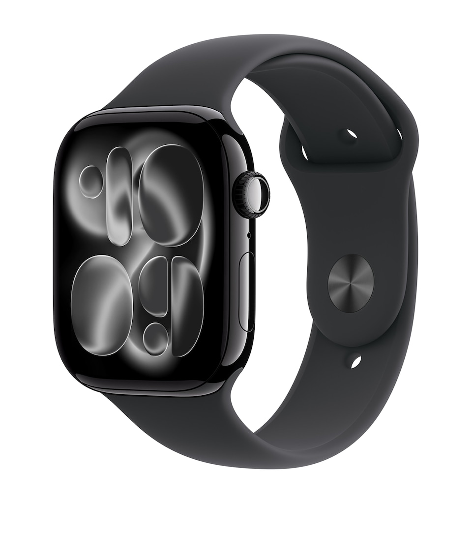 Apple Watch Series 11 - Jet Black Aluminium with Black Sport Band, 46mm, Small/Medium