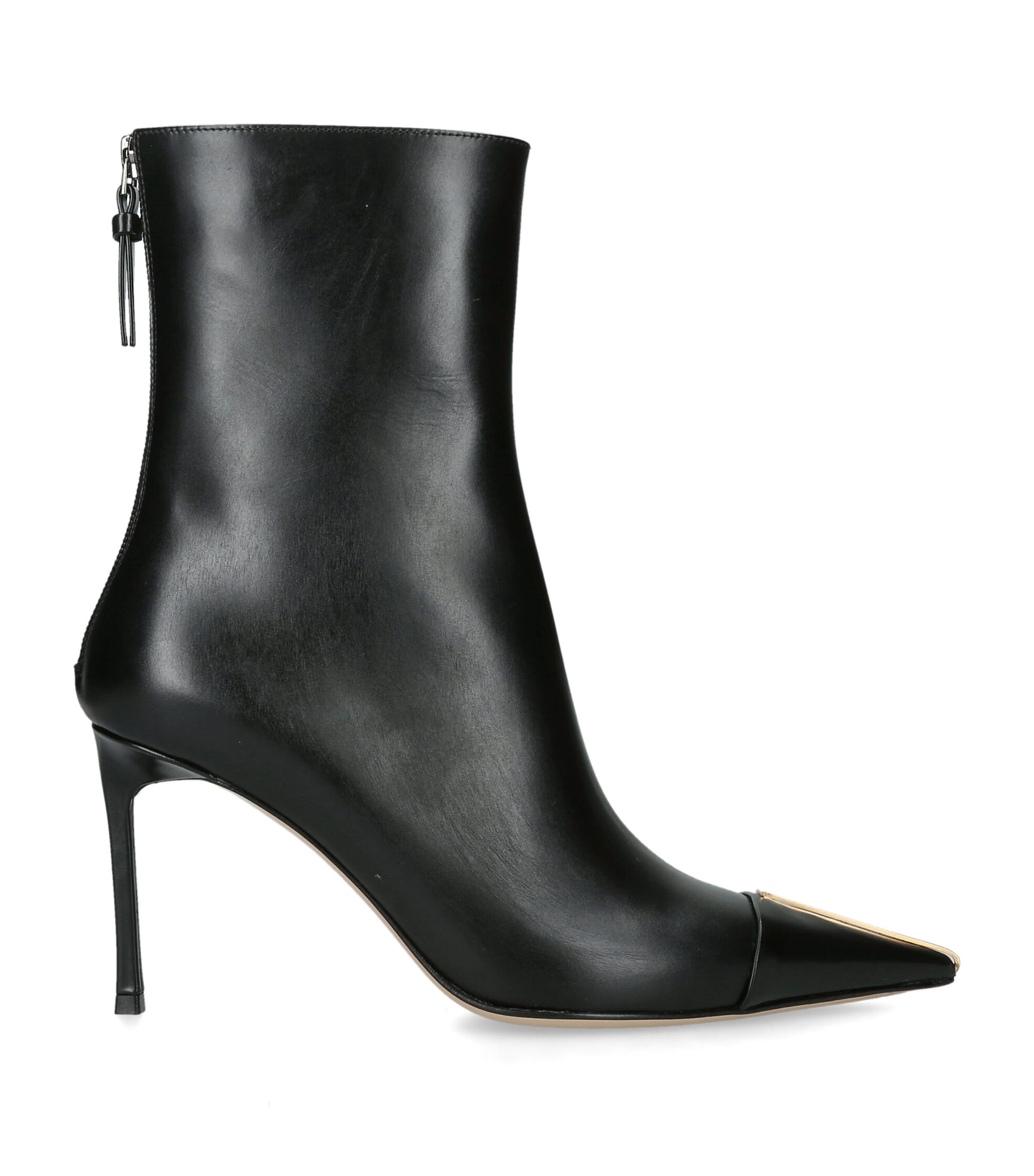 TOM FORD Leather Heeled Ankle Boots 85 Black