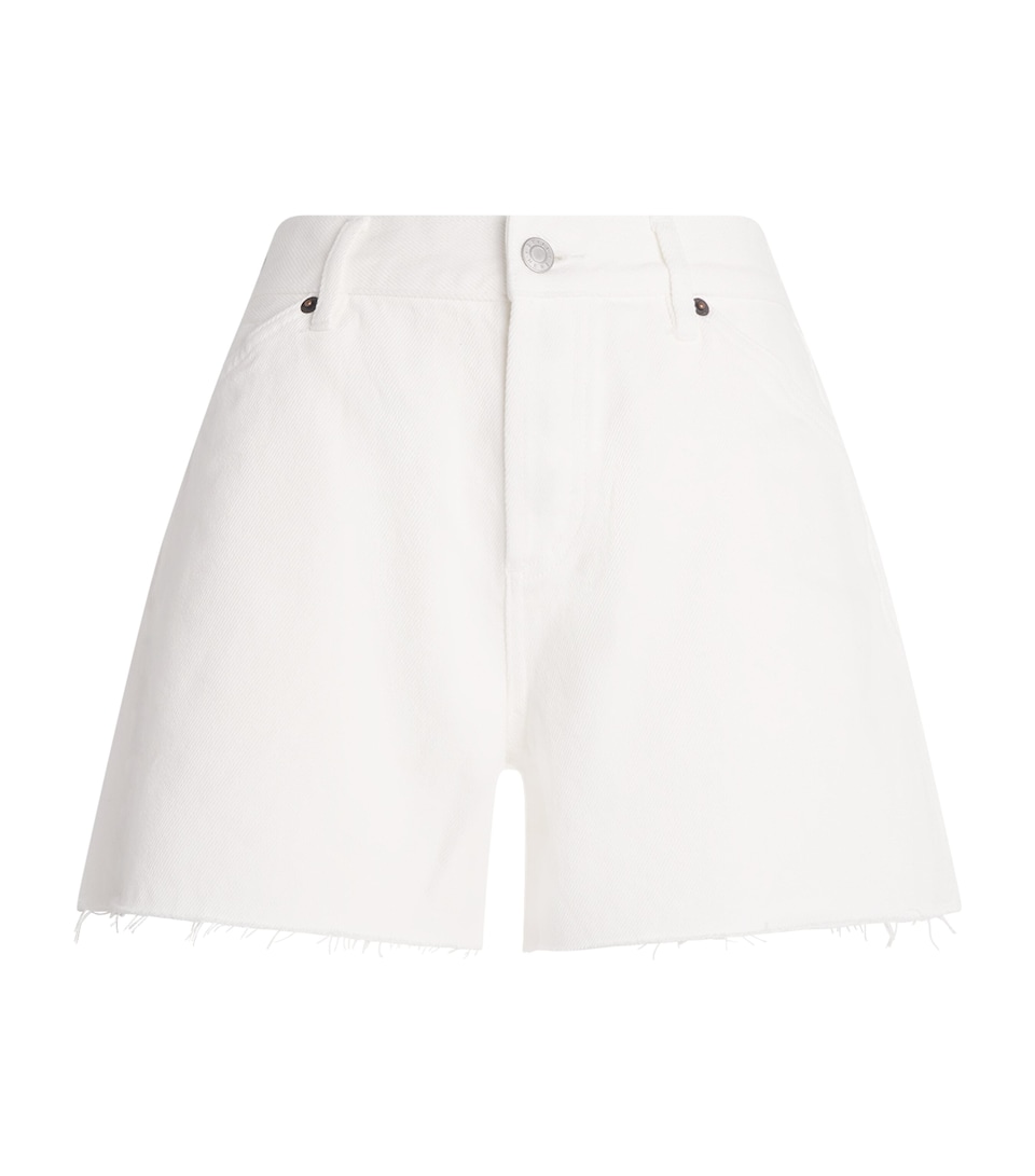 STILL HERE Womens Denim Shorts Milk