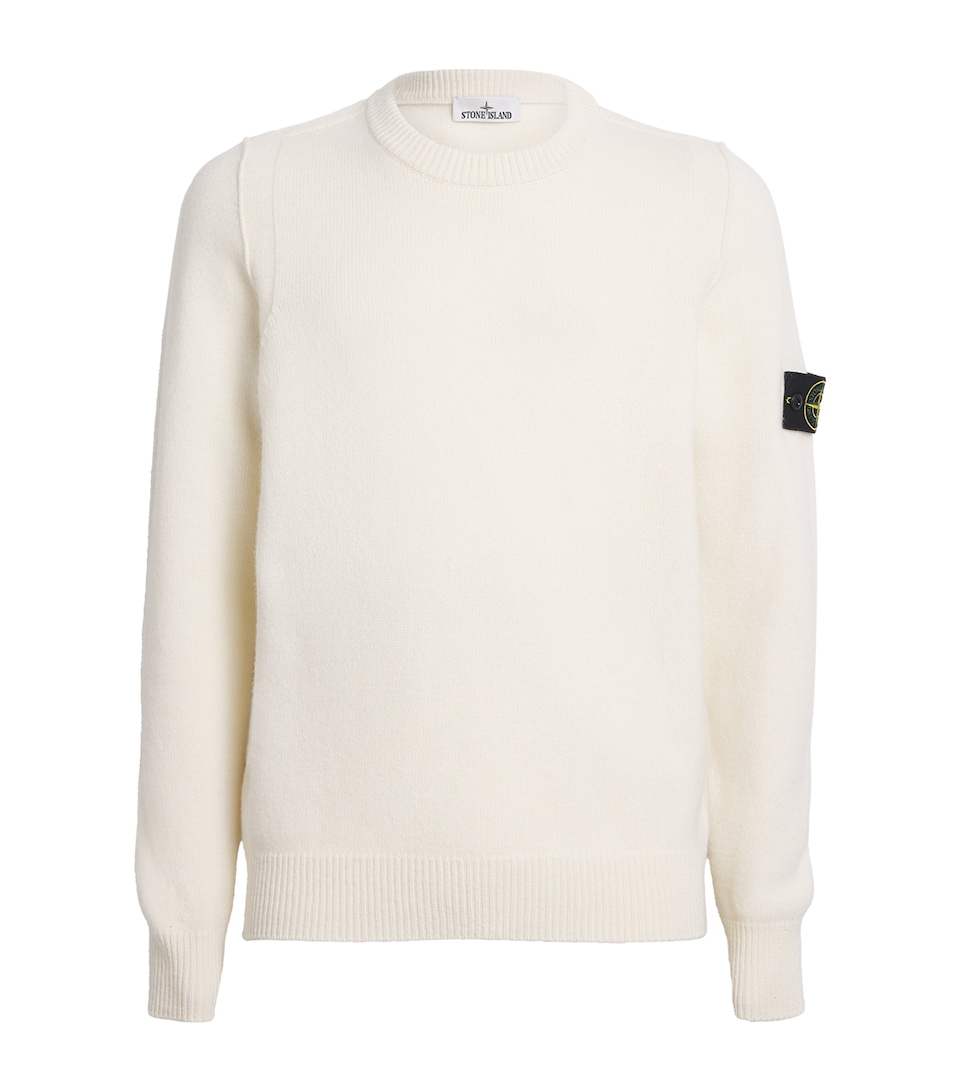 Wool-Blend Logo Patch Sweater