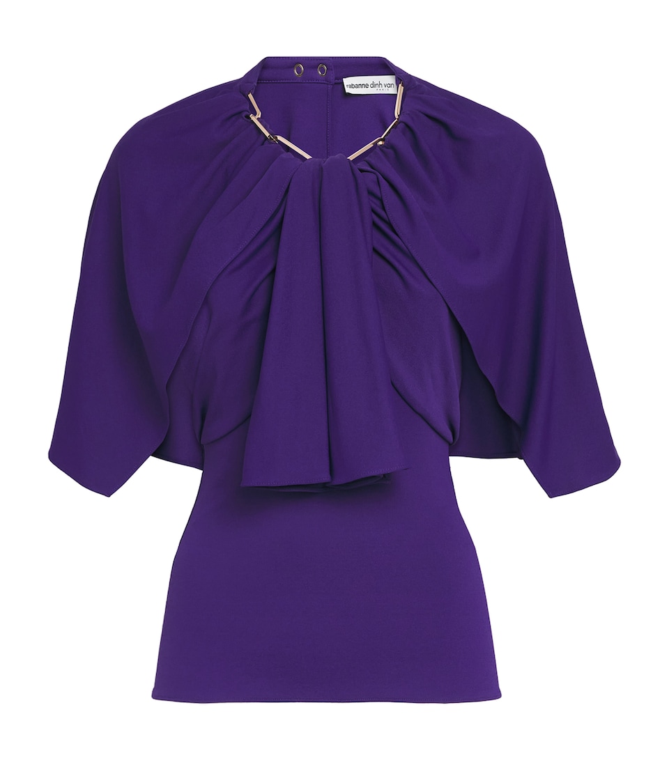 Rabanne Womens x Dinh Van Chain Cape Top Purple